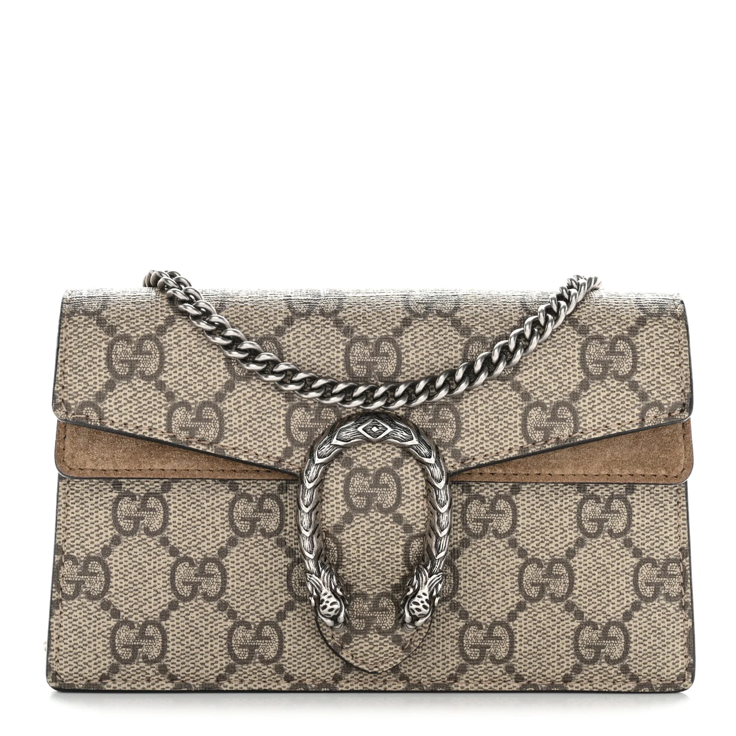 GG Supreme Monogram Super Mini Dionysus Shoulder Bag Taupe