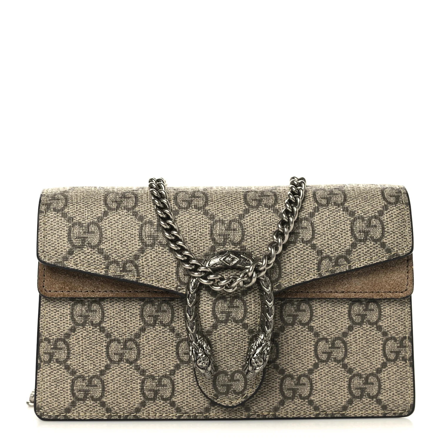 GG Supreme Monogram Super Mini Dionysus Shoulder Bag Taupe