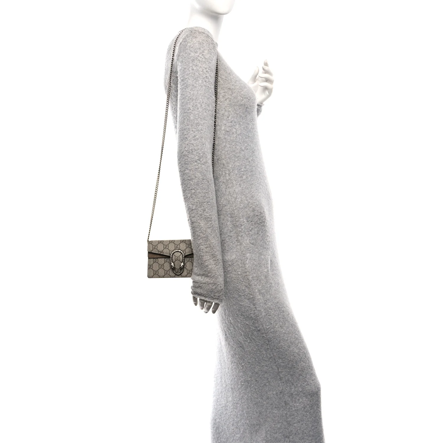 GG Supreme Monogram Super Mini Dionysus Shoulder Bag Taupe - Image 2
