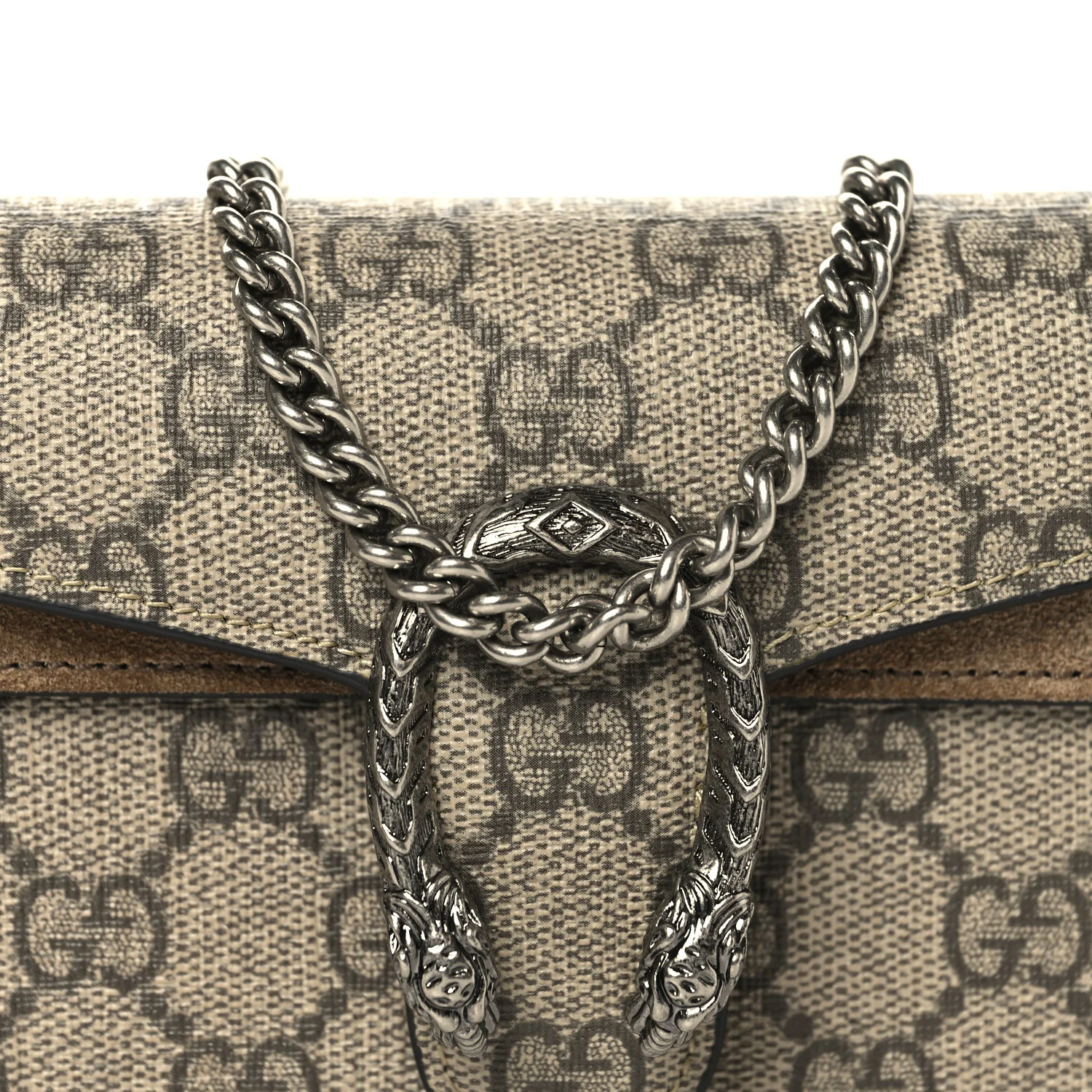GG Supreme Monogram Super Mini Dionysus Shoulder Bag Taupe - Image 7