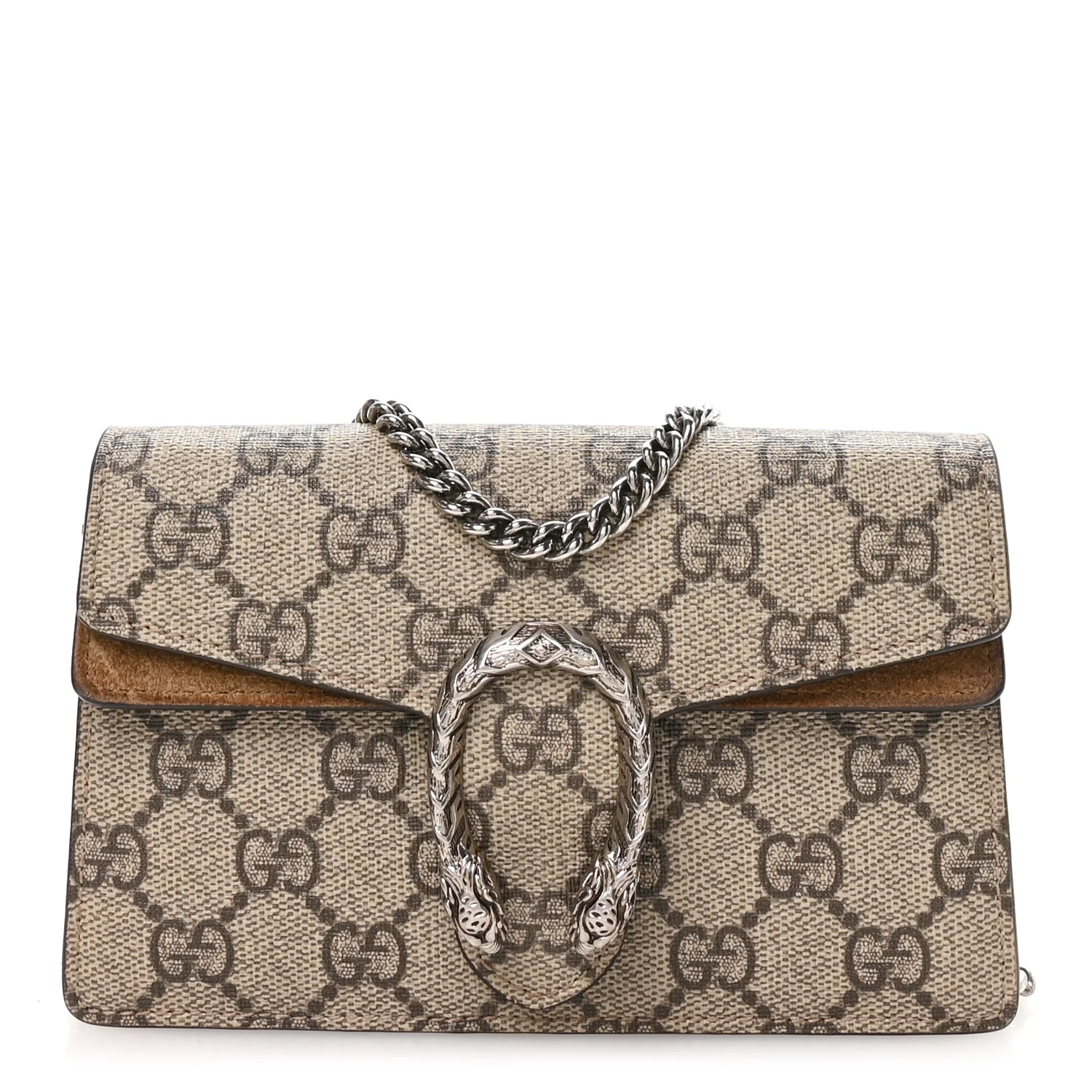 GG Supreme Monogram Super Mini Dionysus Shoulder Bag Taupe