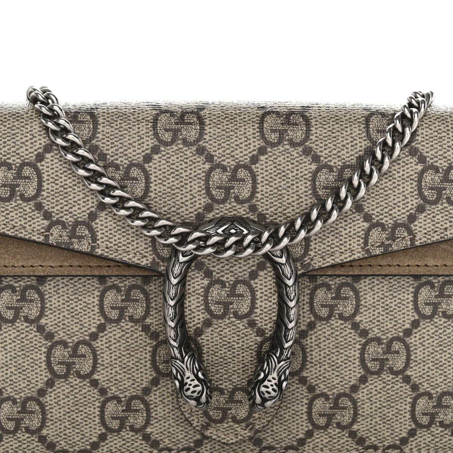 GG Supreme Monogram Super Mini Dionysus Shoulder Bag Taupe - Image 8