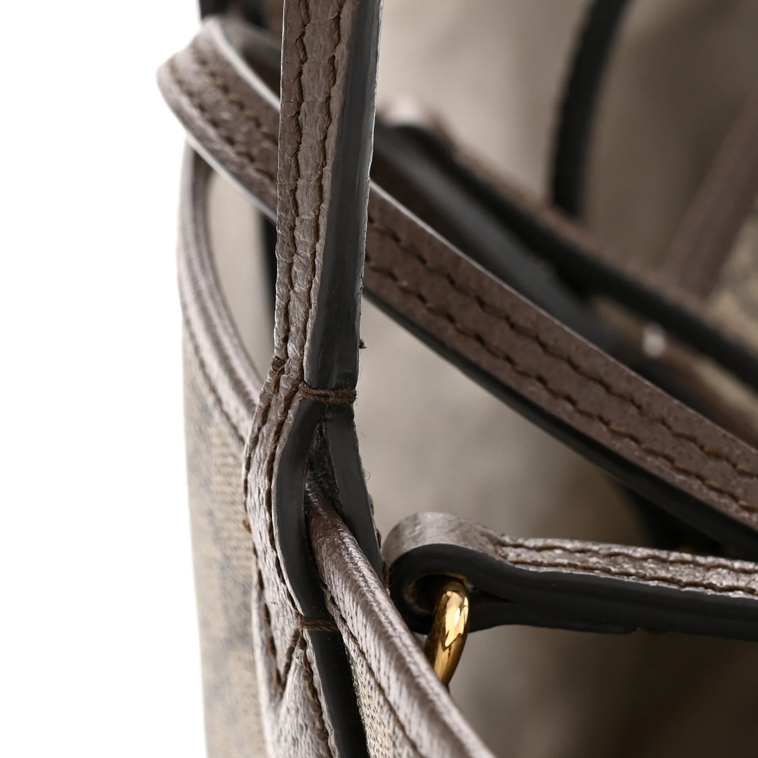 GG Supreme Monogram Textured Calfskin Medium Ophidia Shoulder Tote Bag Beige Ebony New Acero - Image 12