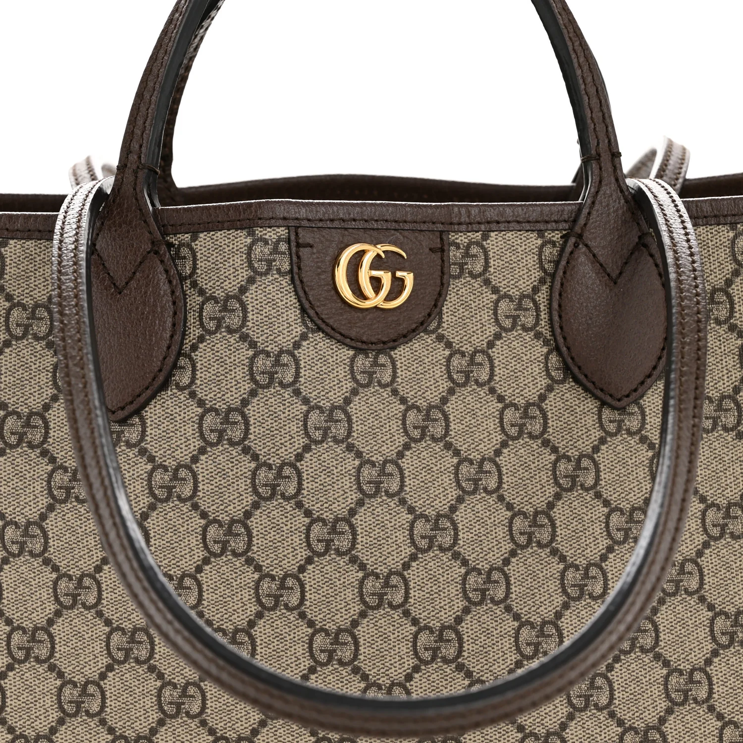 GG Supreme Monogram Textured Calfskin Medium Ophidia Shoulder Tote Bag Beige Ebony New Acero - Image 8