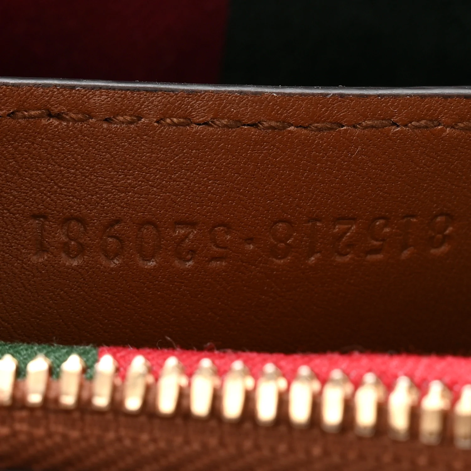 GG Supreme Monogram Textured Calfskin Small Emblem Shoulder Bag Beige Dark Brown - Image 7