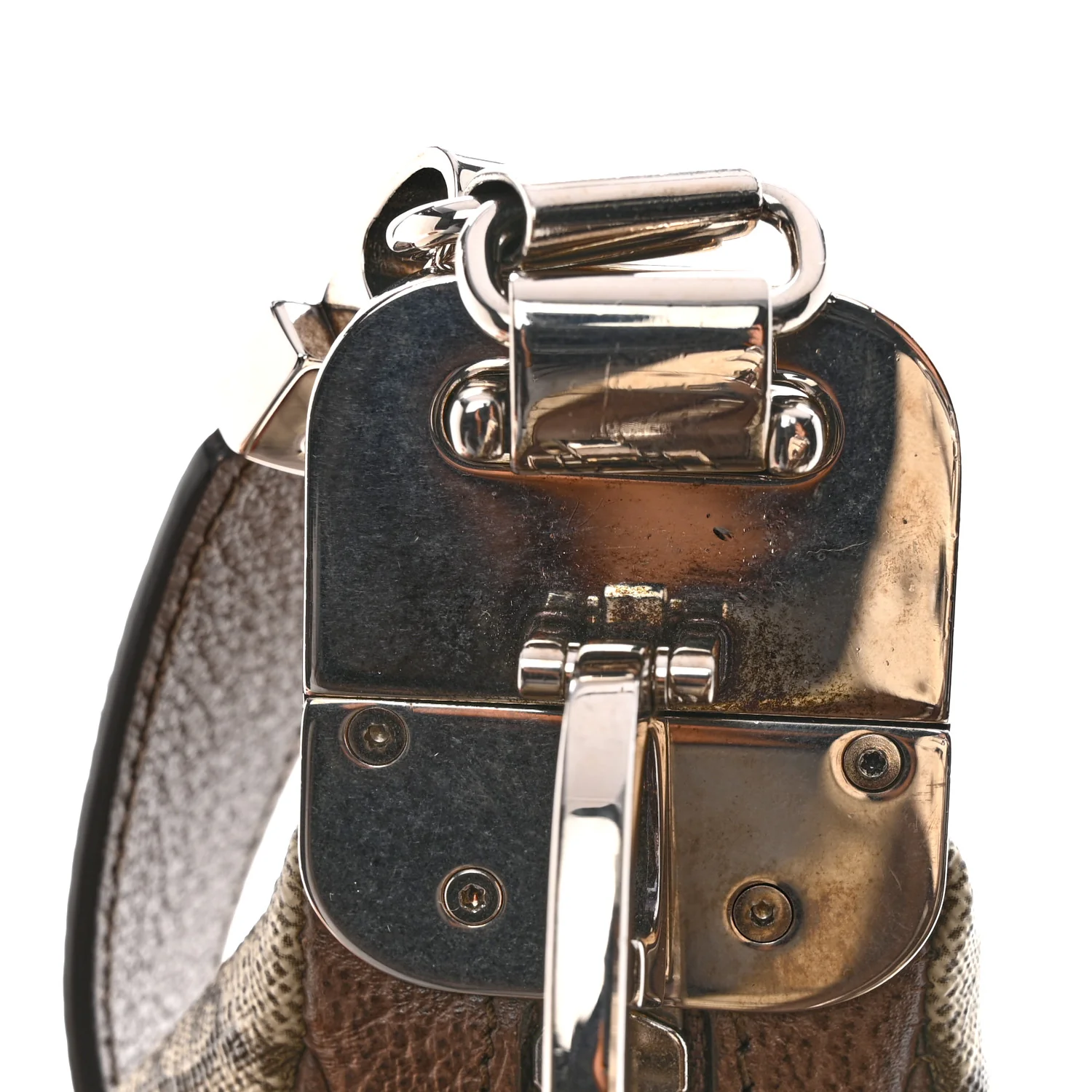 GG Supreme Monogram Textured Calfskin Web Large Attache Shoulder Bag Beige Ebony New Acero - Image 11