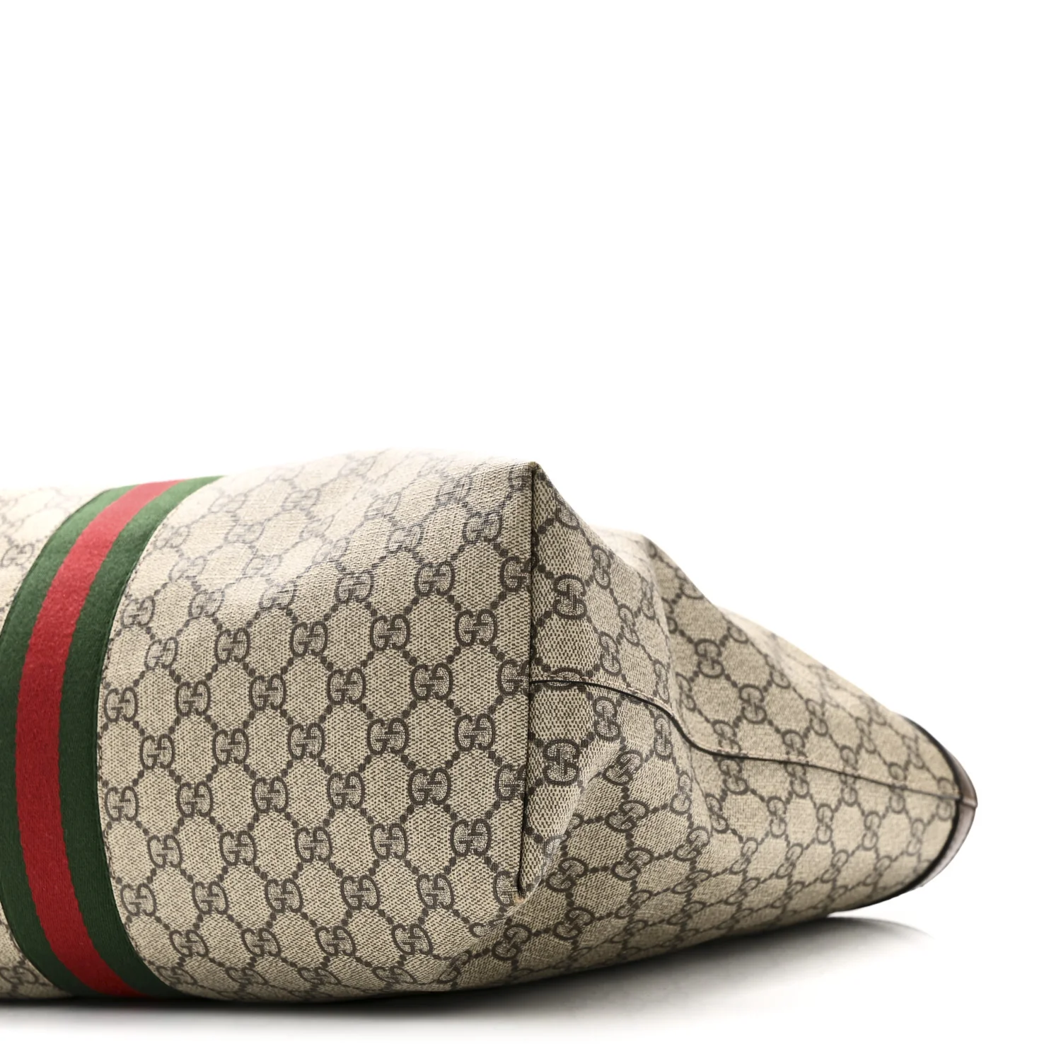 GG Supreme Monogram Textured Calfskin Web Medium Ophidia Shopping Tote Beige Ebony New Acero - Image 10