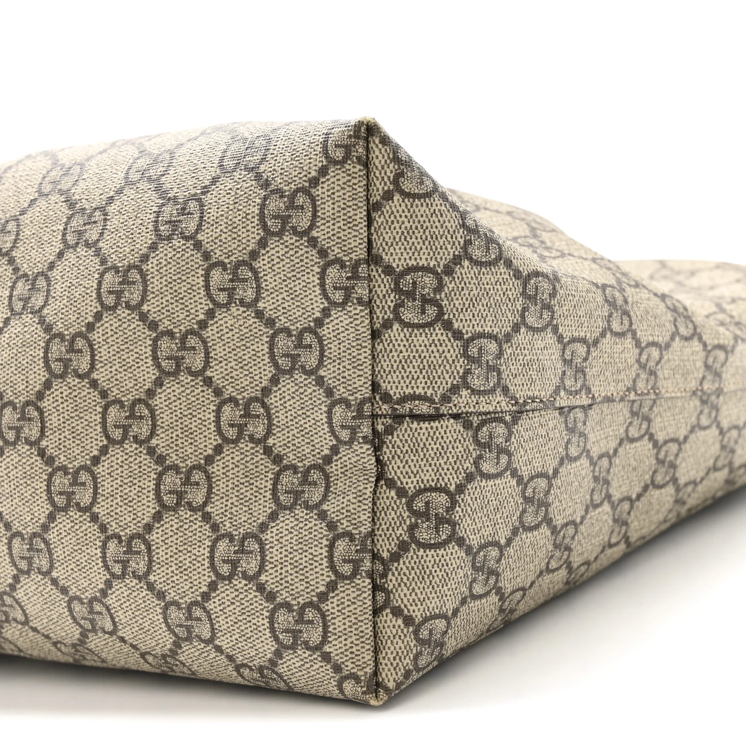 GG Supreme Monogram Textured Calfskin Web Medium Ophidia Shopping Tote Beige Ebony New Acero - Image 10