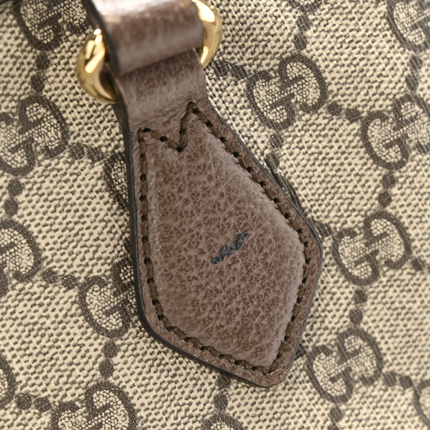 GG Supreme Monogram Textured Calfskin Web Medium Ophidia Shopping Tote Beige Ebony New Acero - Image 12