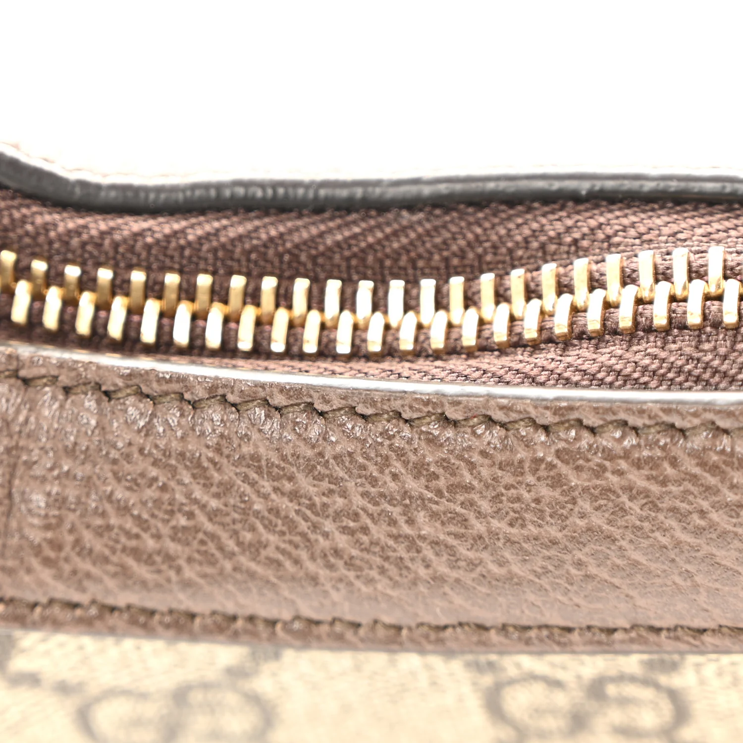 GG Supreme Monogram Textured Calfskin Web Mini Ophidia Half Moon Hobo Beige Ebony New Acero - Image 10