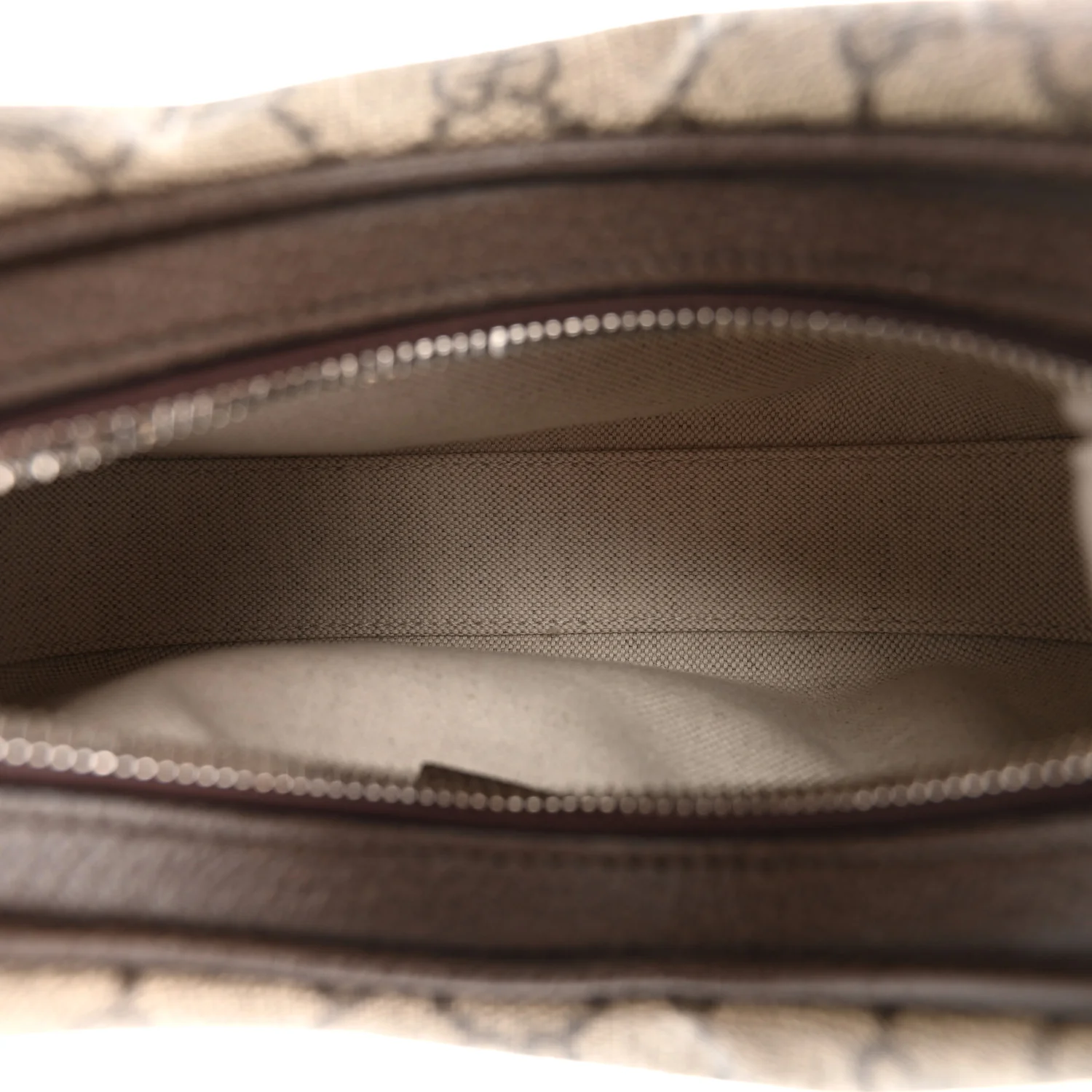 GG Supreme Monogram Textured Calfskin Web Small Attache Shoulder Bag Beige Ebony New Acero - Image 5