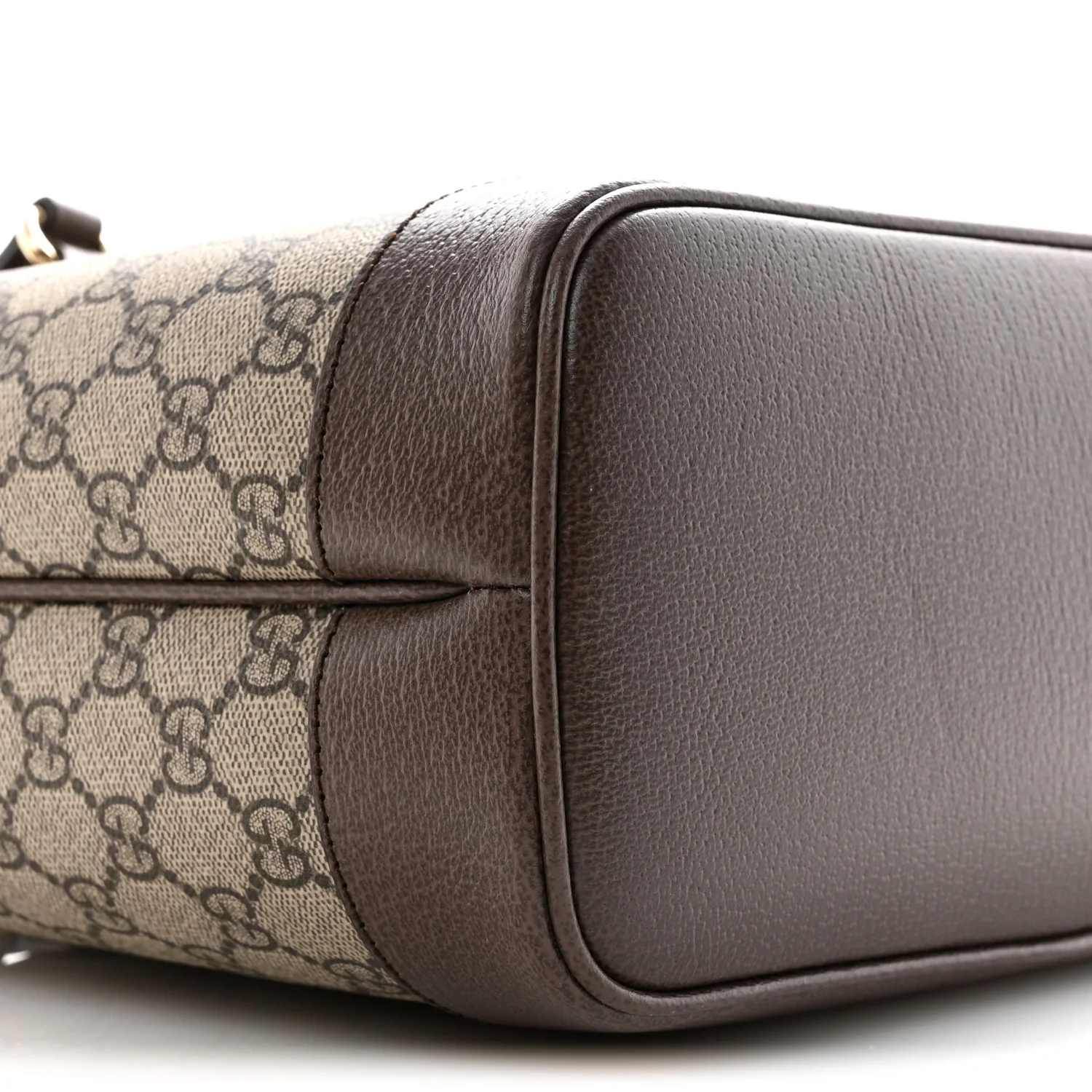 GG Supreme Monogram Textured Calfskin Web Small Ophidia Shoulder Tote Bag Beige Ebony New Acero - Image 9