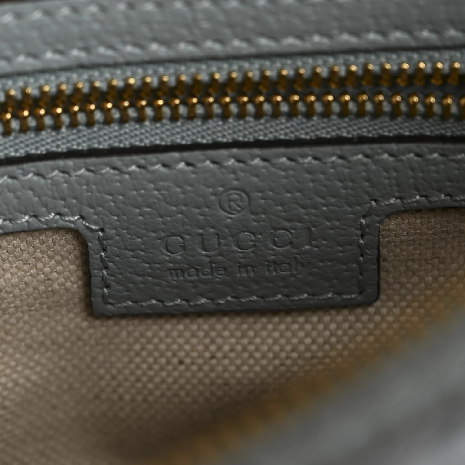 GG Supreme Monogram Textured Calfskin Web Super Mini Ophidia Shoulder Bag Dusty Blue - Image 6