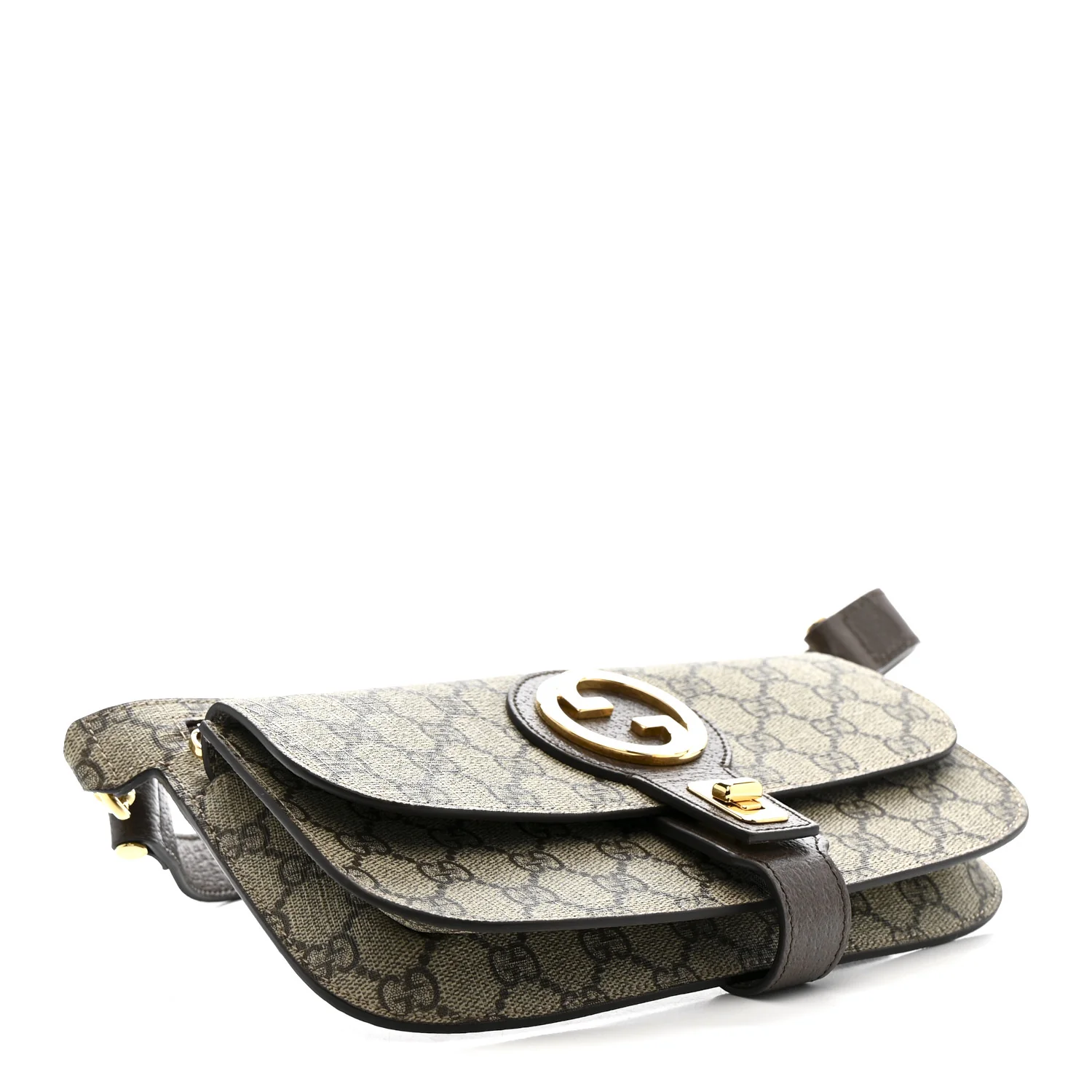 GG Supreme Monogram Textured Dollar Calfskin Blondie Belt Bag Beige Ebony New Acero - Image 4