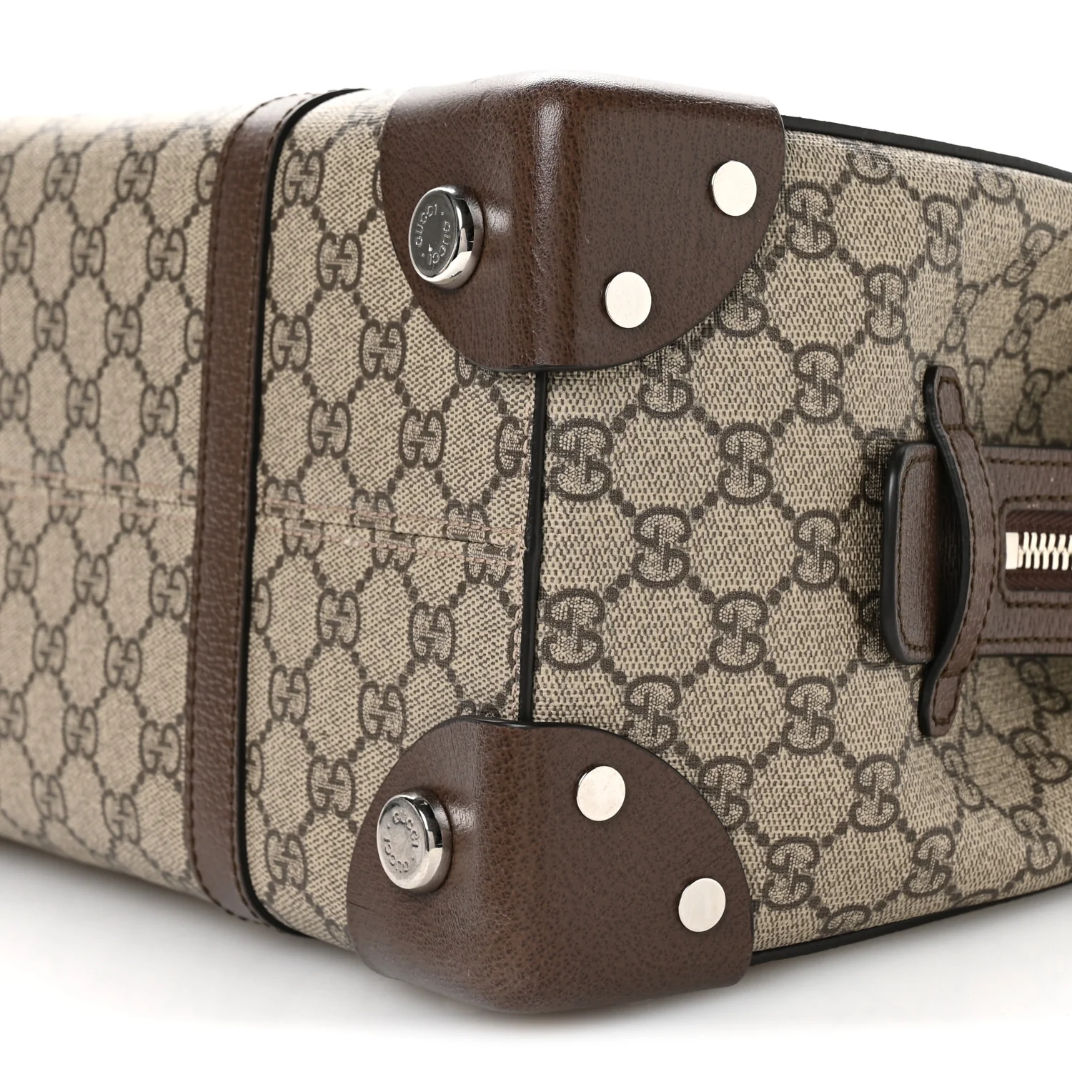 GG Supreme Monogram Textured Dollar Calfskin Medium Detail Tote Beige Ebony New Acero - Image 10