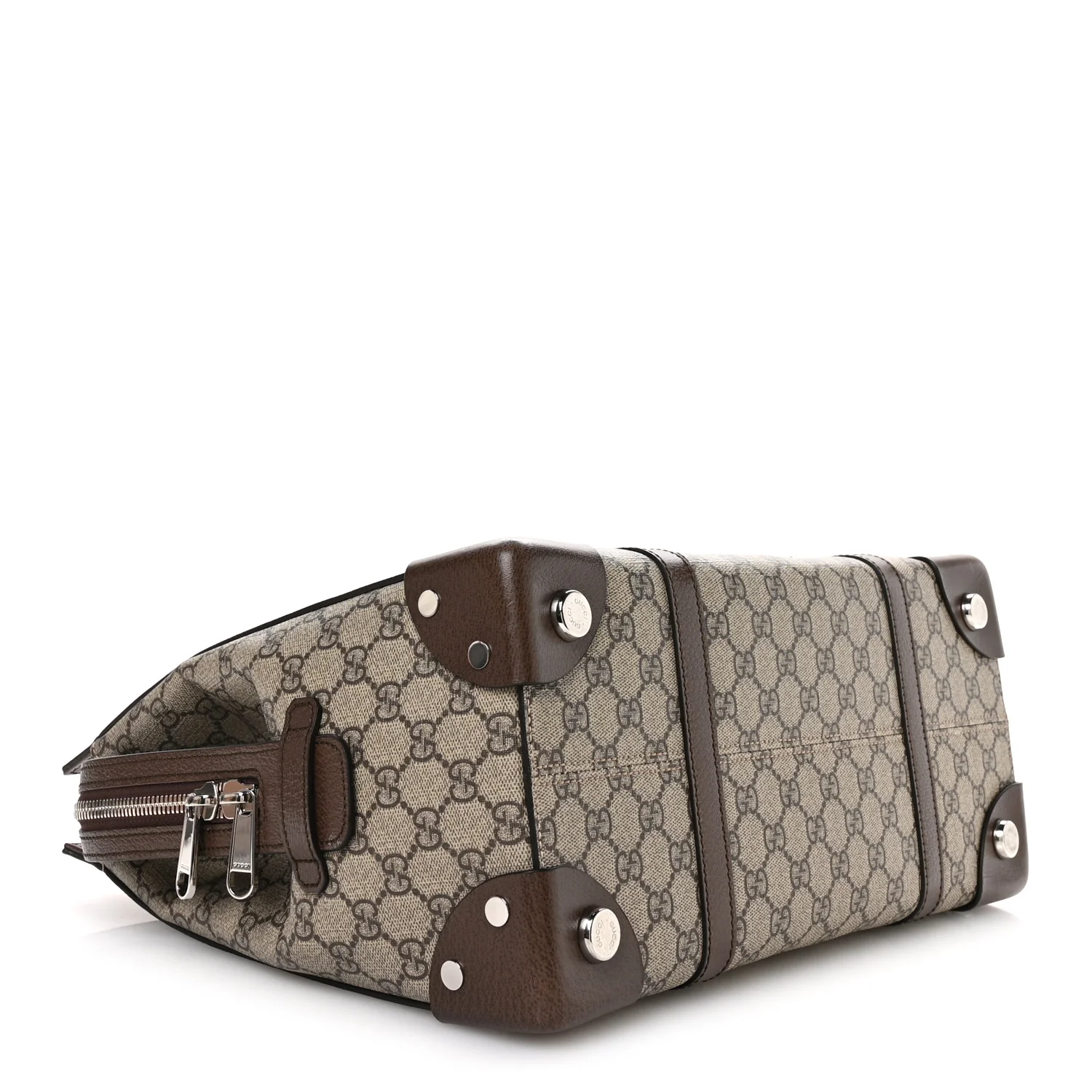 GG Supreme Monogram Textured Dollar Calfskin Medium Detail Tote Beige Ebony New Acero - Image 4