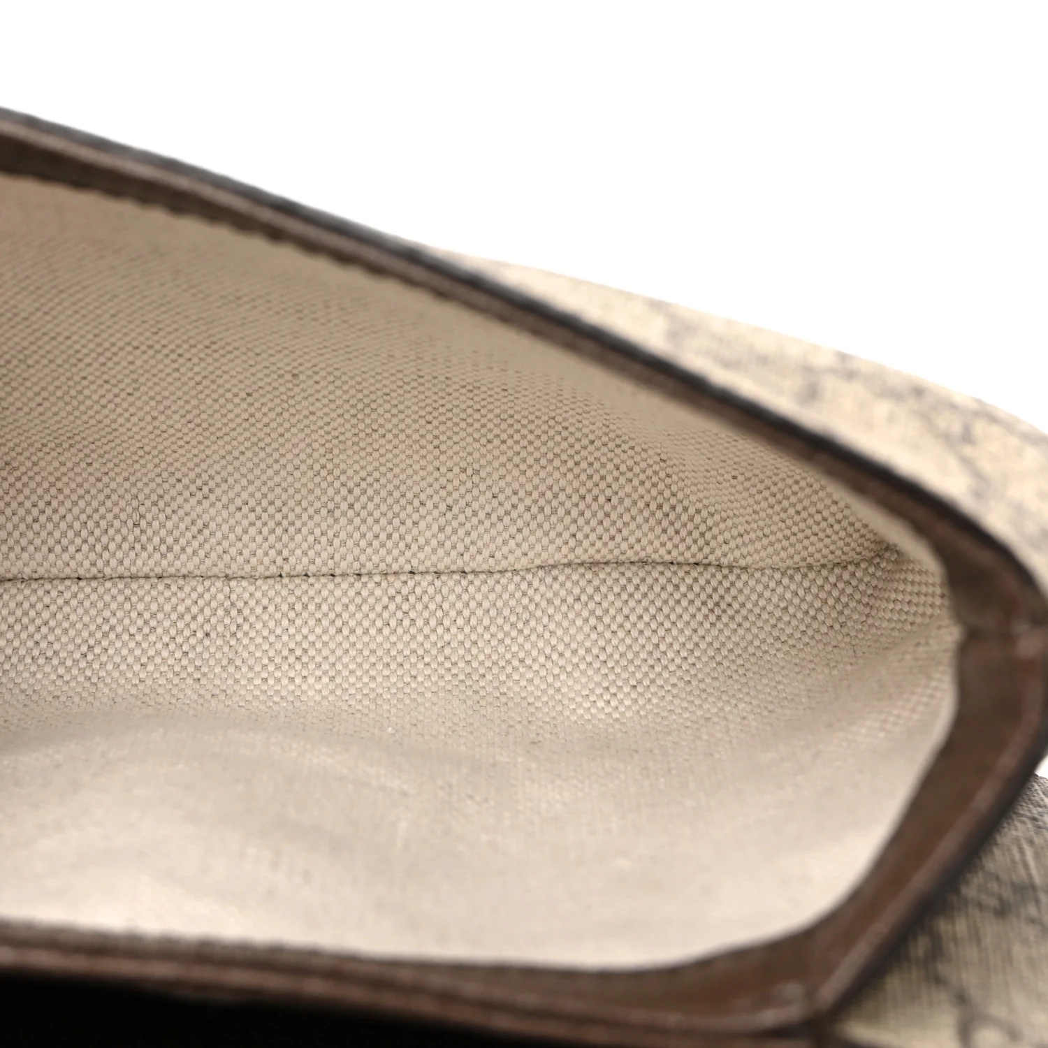 GG Supreme Monogram Textured Dollar Calfskin Mini Blondie Chain Shoulder Flap Bag Beige Ebony New Acero - Image 4