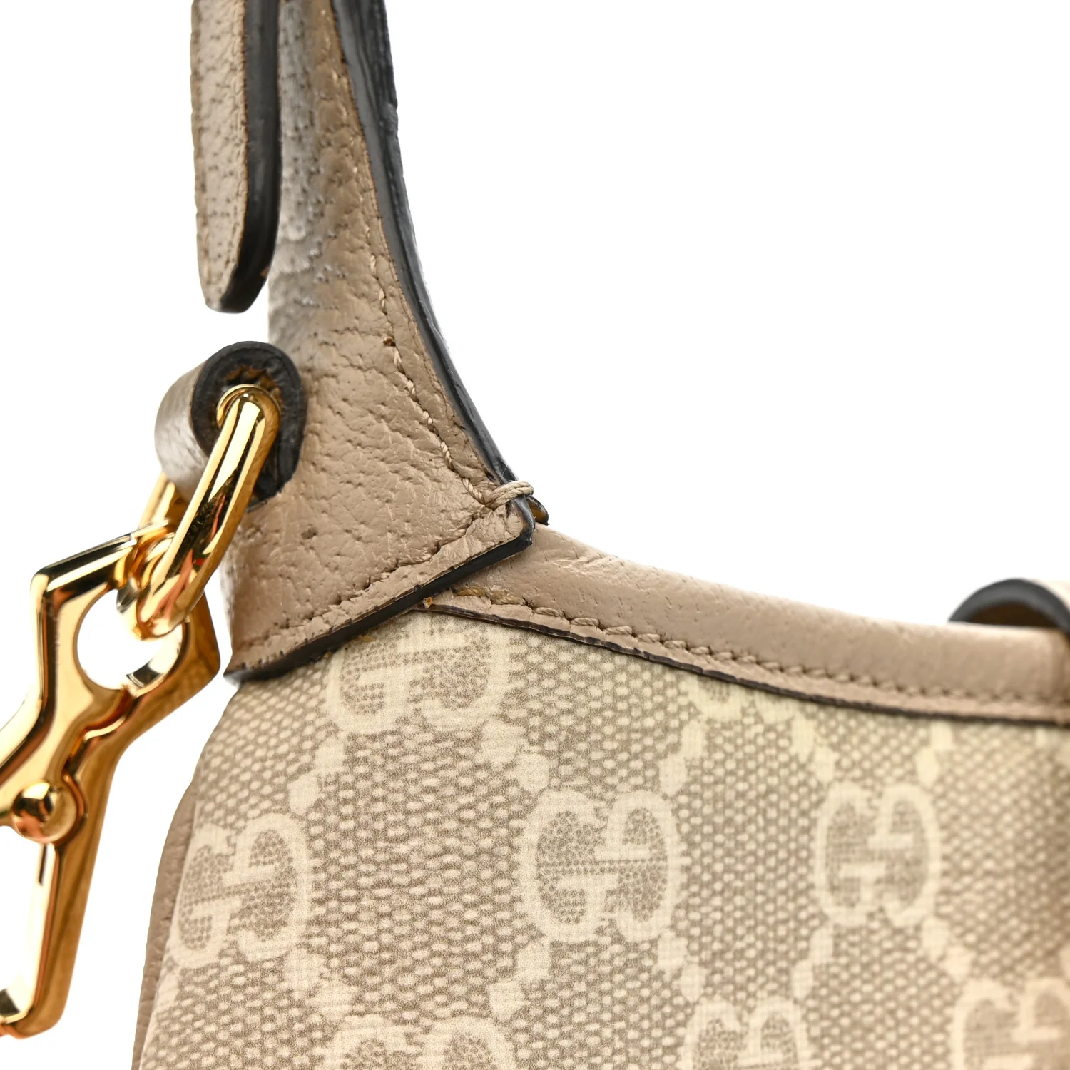 GG Supreme Monogram Textured Dollar Calfskin Mini Jackie 1961 Hobo Beige Mystic White Oatmeal - Image 14