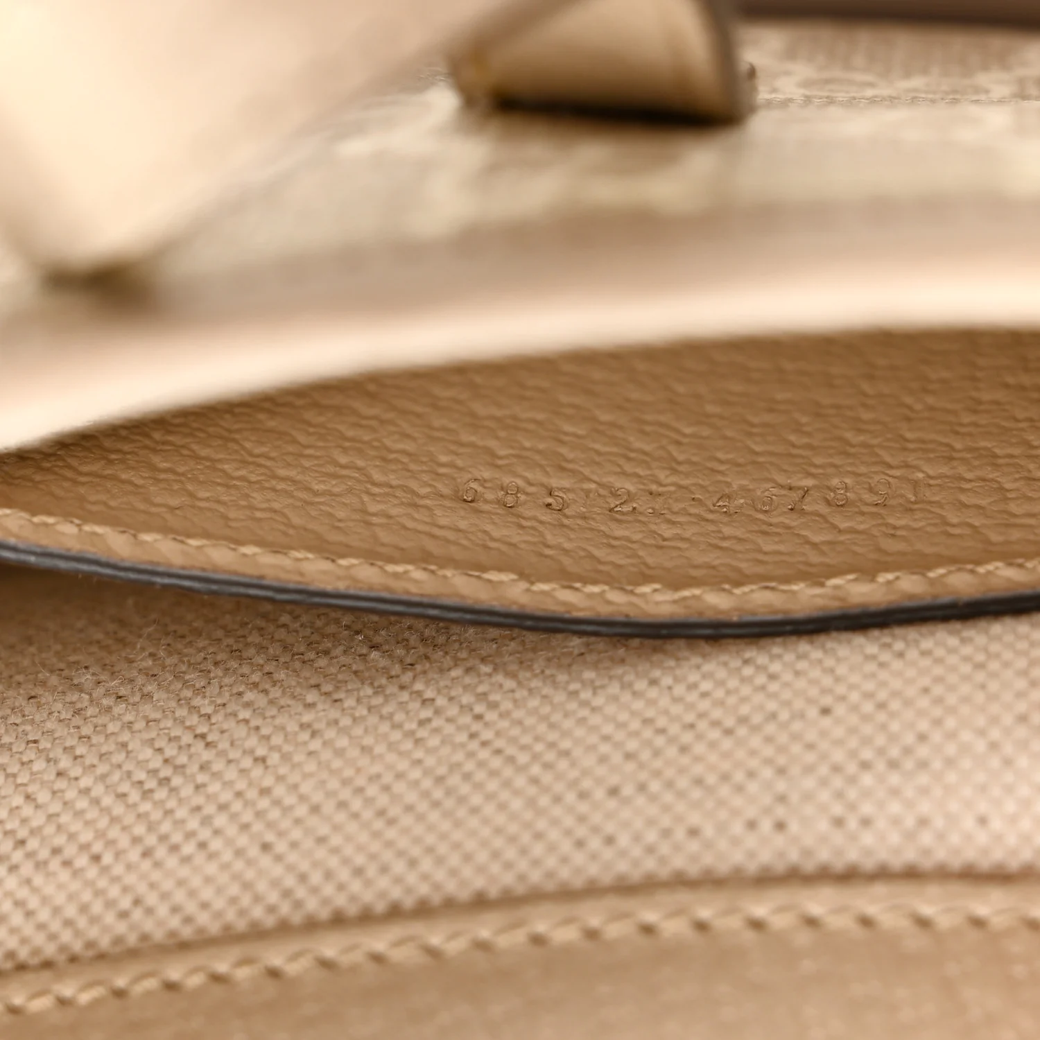 GG Supreme Monogram Textured Dollar Calfskin Mini Jackie 1961 Hobo Beige Mystic White Oatmeal - Image 8