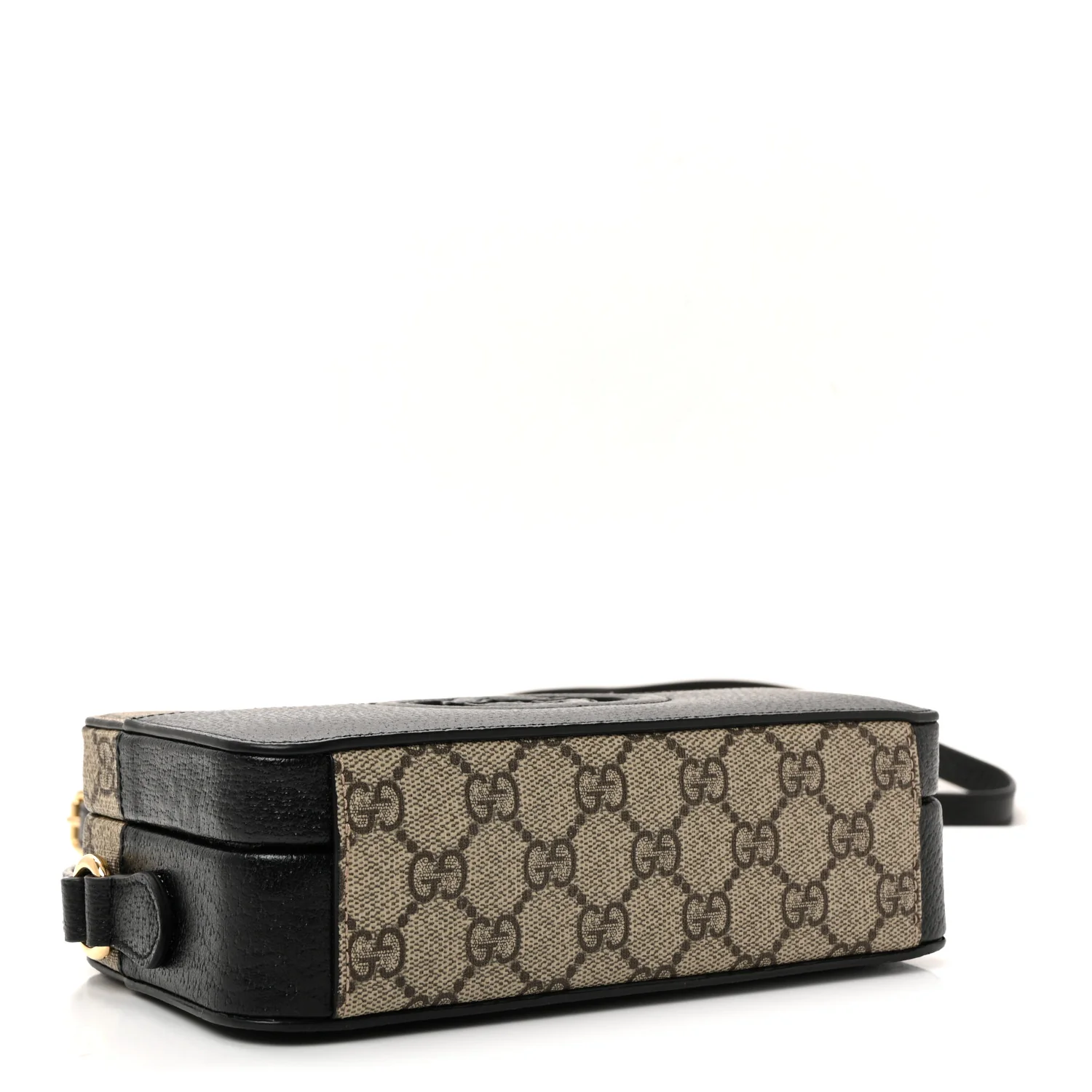 GG Supreme Monogram Textured Dollar Calfskin Mini New Basket Shoulder Bag Beige Ebony Black - Image 4
