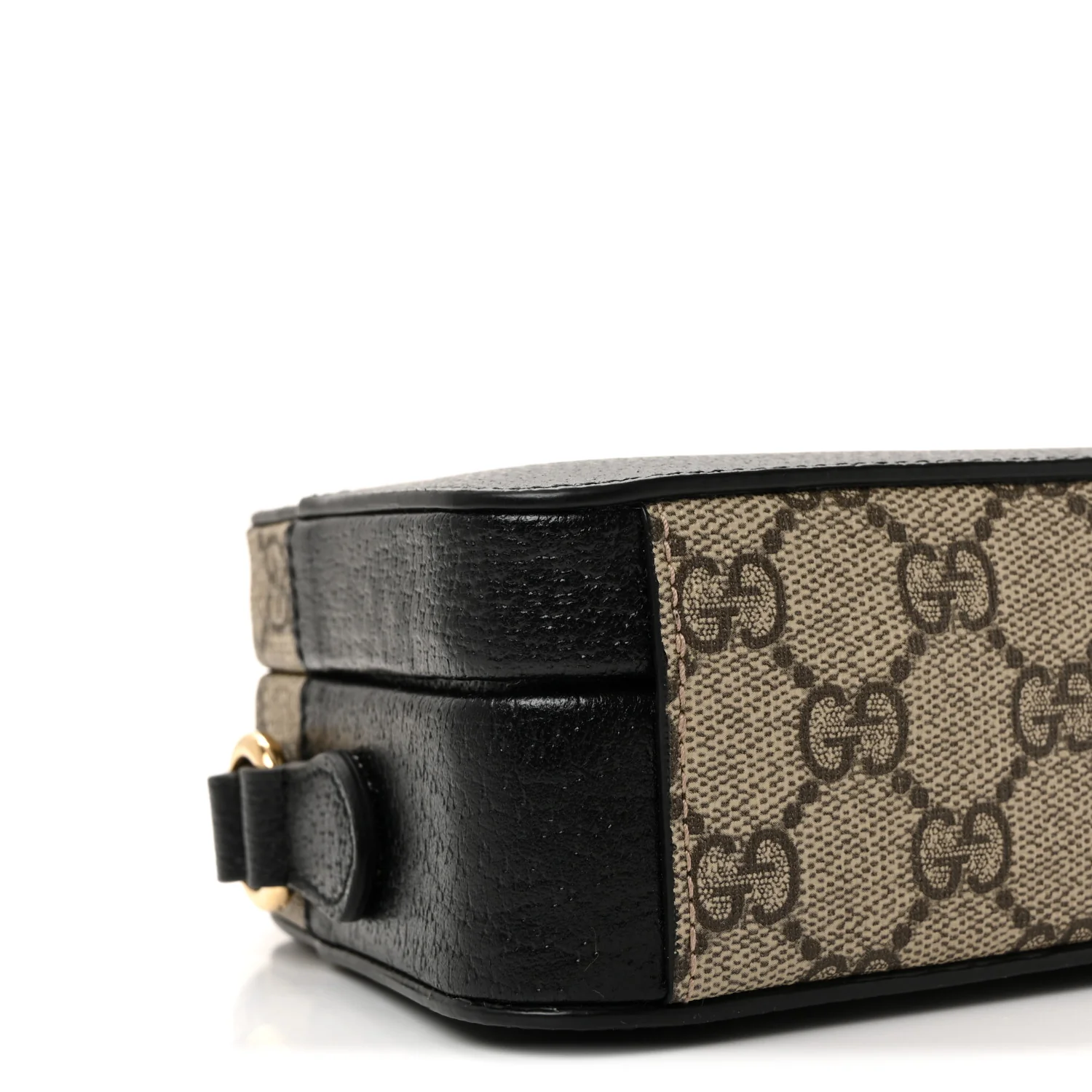 GG Supreme Monogram Textured Dollar Calfskin Mini New Basket Shoulder Bag Beige Ebony Black - Image 8