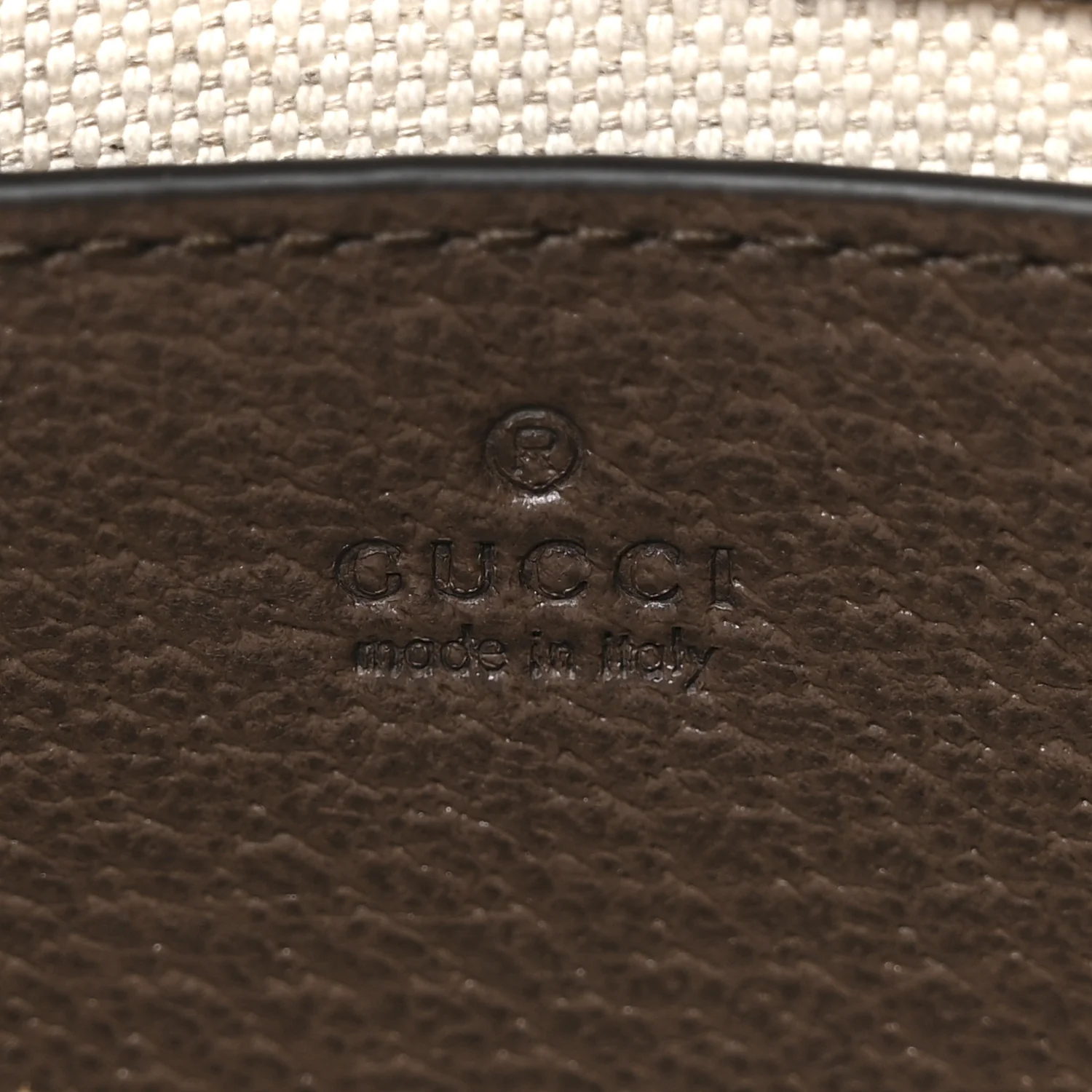 GG Supreme Monogram Textured Dollar Calfskin Mini Ophidia Chain Bag Beige Ebony - Image 6