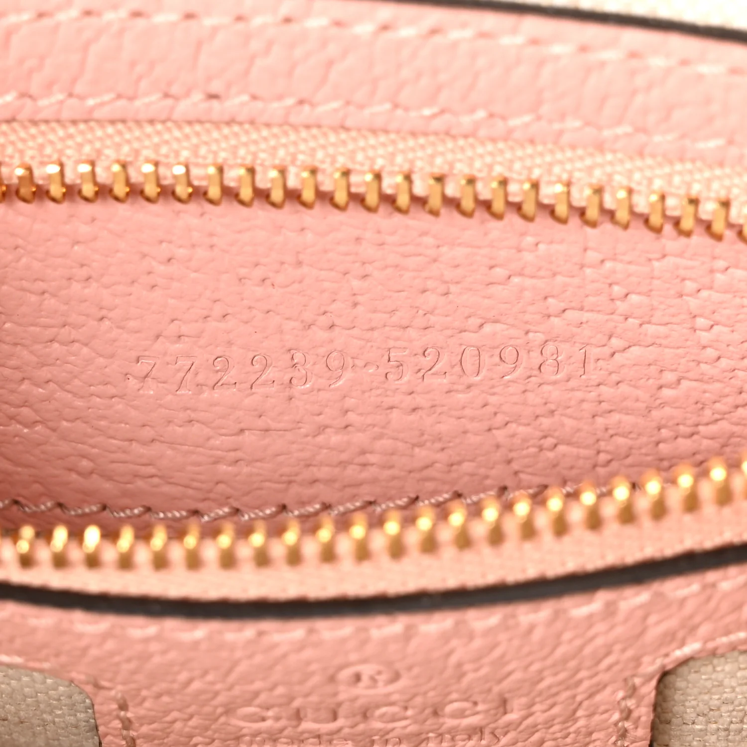 GG Supreme Monogram Textured Dollar Calfskin Mini Ophidia Flap Shoulder Bag Rose Pink - Image 7