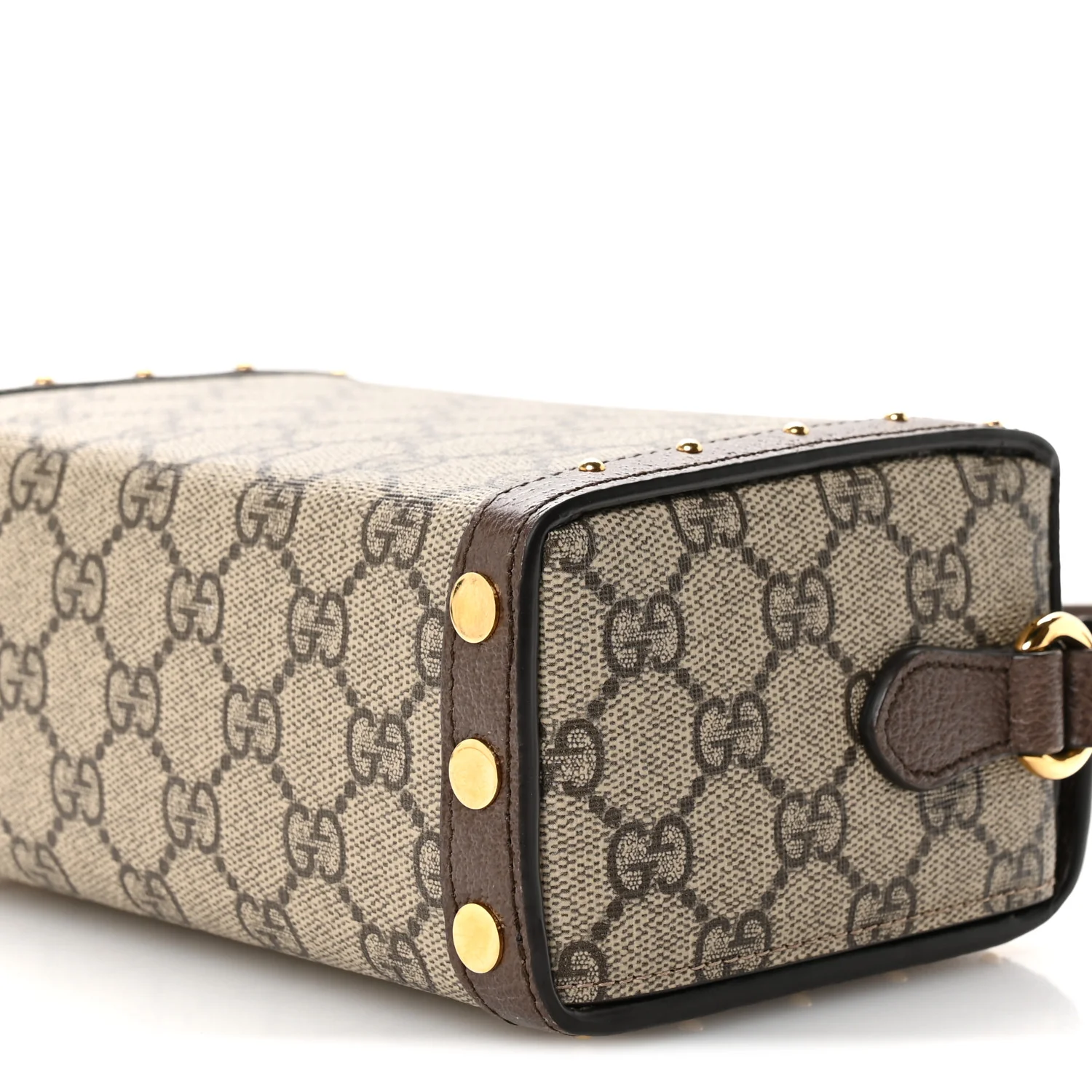 GG Supreme Monogram Textured Dollar Calfskin Mini Trunk Shoulder Bag Beige Ebony New Acero - Image 10