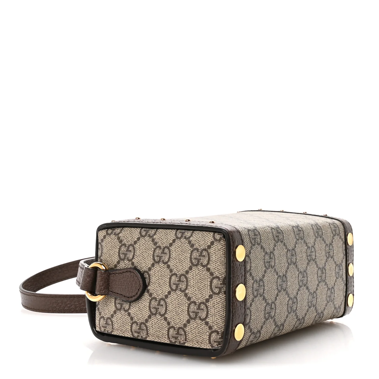 GG Supreme Monogram Textured Dollar Calfskin Mini Trunk Shoulder Bag Beige Ebony New Acero - Image 4