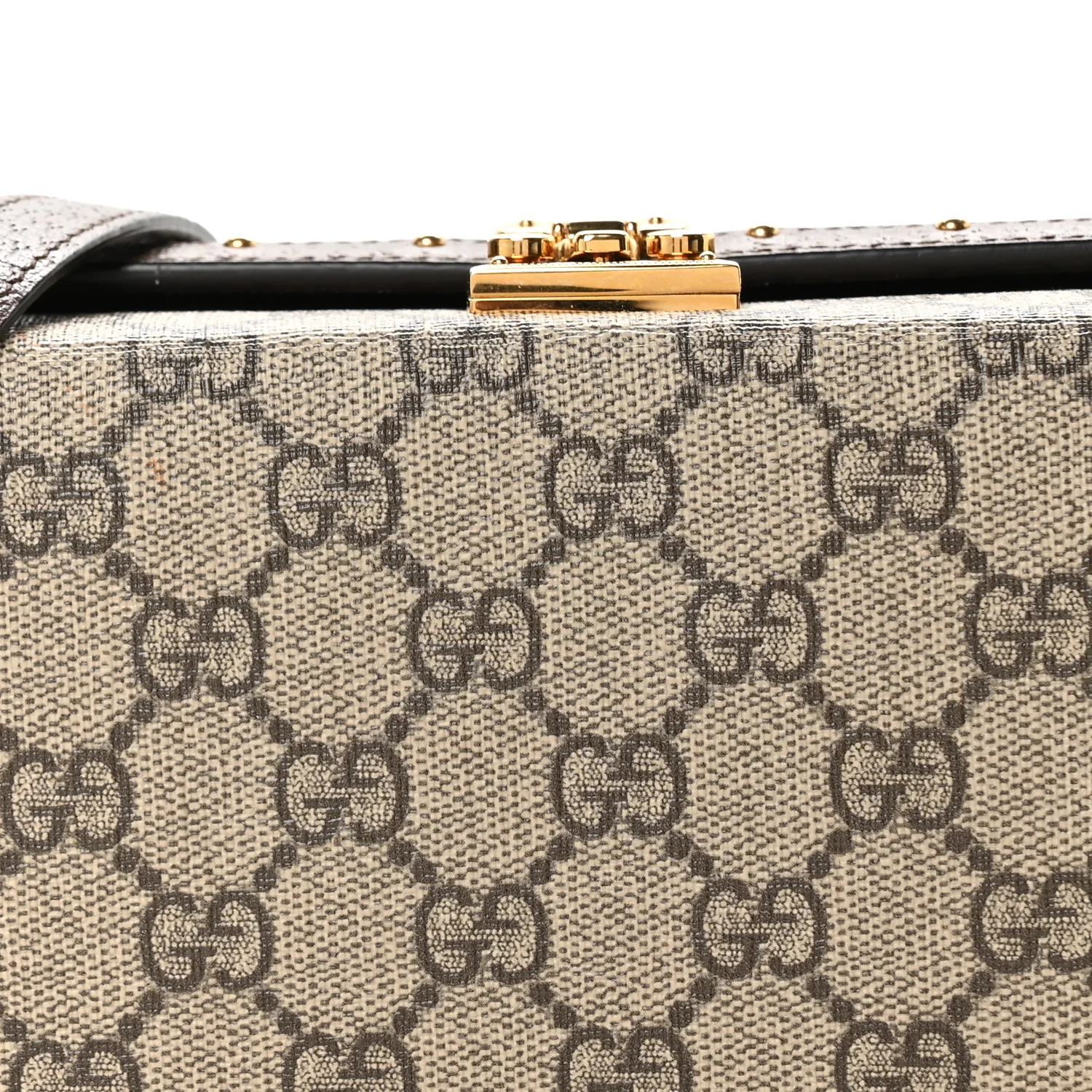 GG Supreme Monogram Textured Dollar Calfskin Mini Trunk Shoulder Bag Beige Ebony New Acero - Image 8
