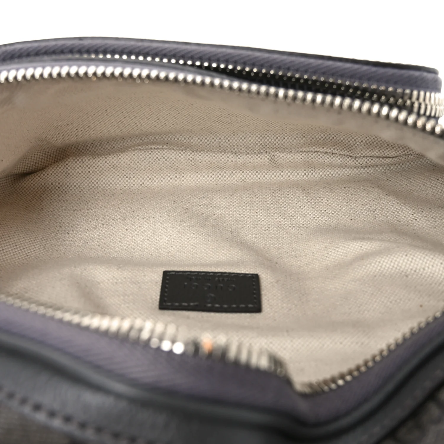 GG Supreme Monogram Textured Dollar Calfskin Ophidia Belt Bag Grey Black Graphite Grey - Image 5