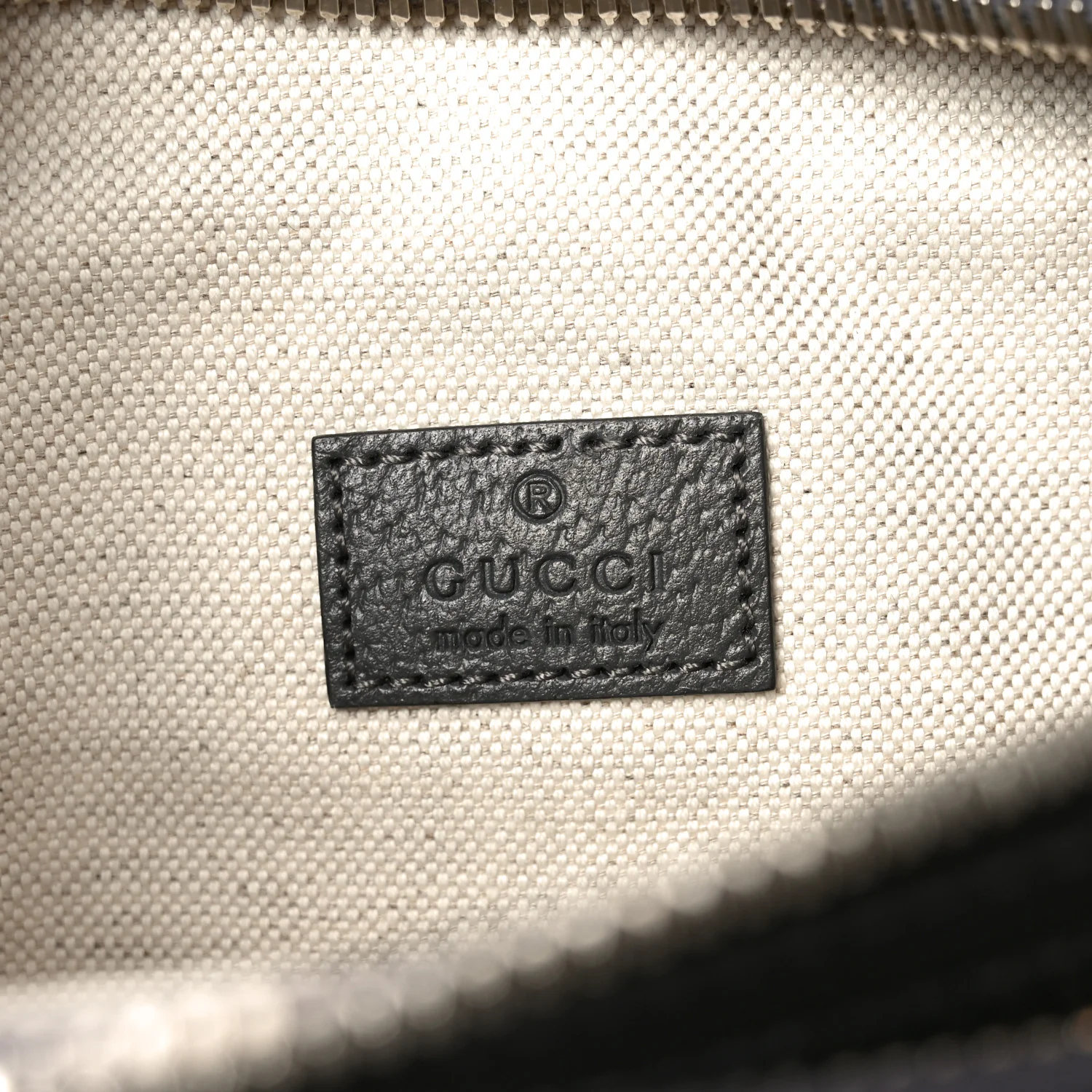 GG Supreme Monogram Textured Dollar Calfskin Ophidia Belt Bag Grey Black Graphite Grey - Image 6