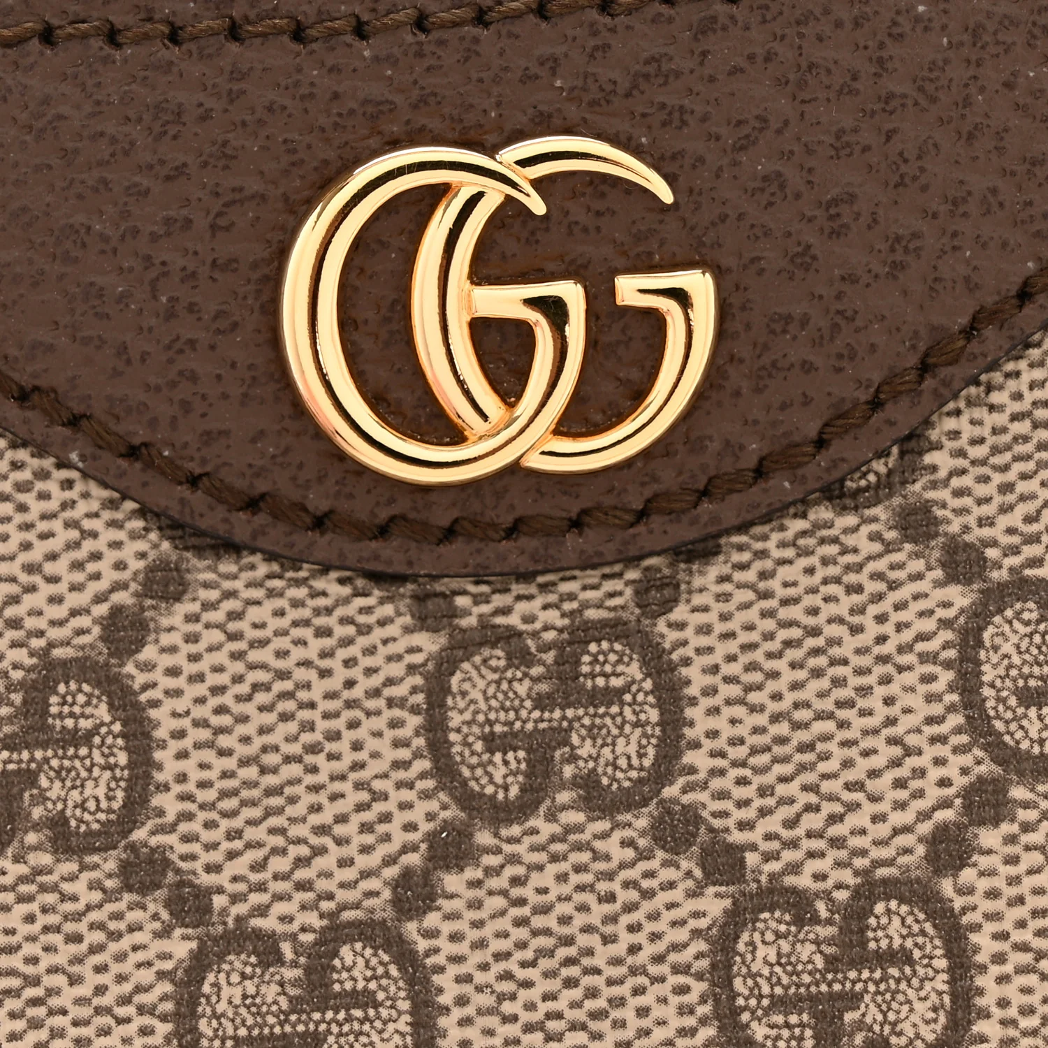 GG Supreme Monogram Textured Dollar Calfskin Small Ophidia Hobo Beige Ebony New Acero - Image 12