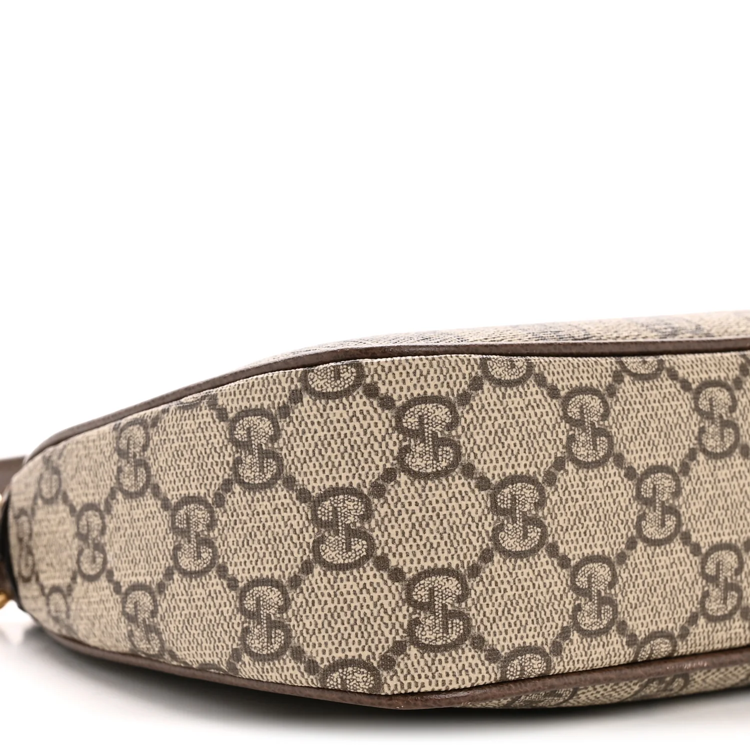 GG Supreme Monogram Textured Dollar Calfskin Small Ophidia Hobo Beige Ebony New Acero - Image 9