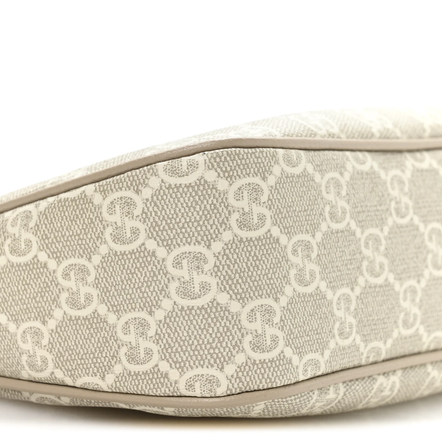 GG Supreme Monogram Textured Dollar Calfskin Small Ophidia Hobo Beige Mystic White Oatmeal - Image 16