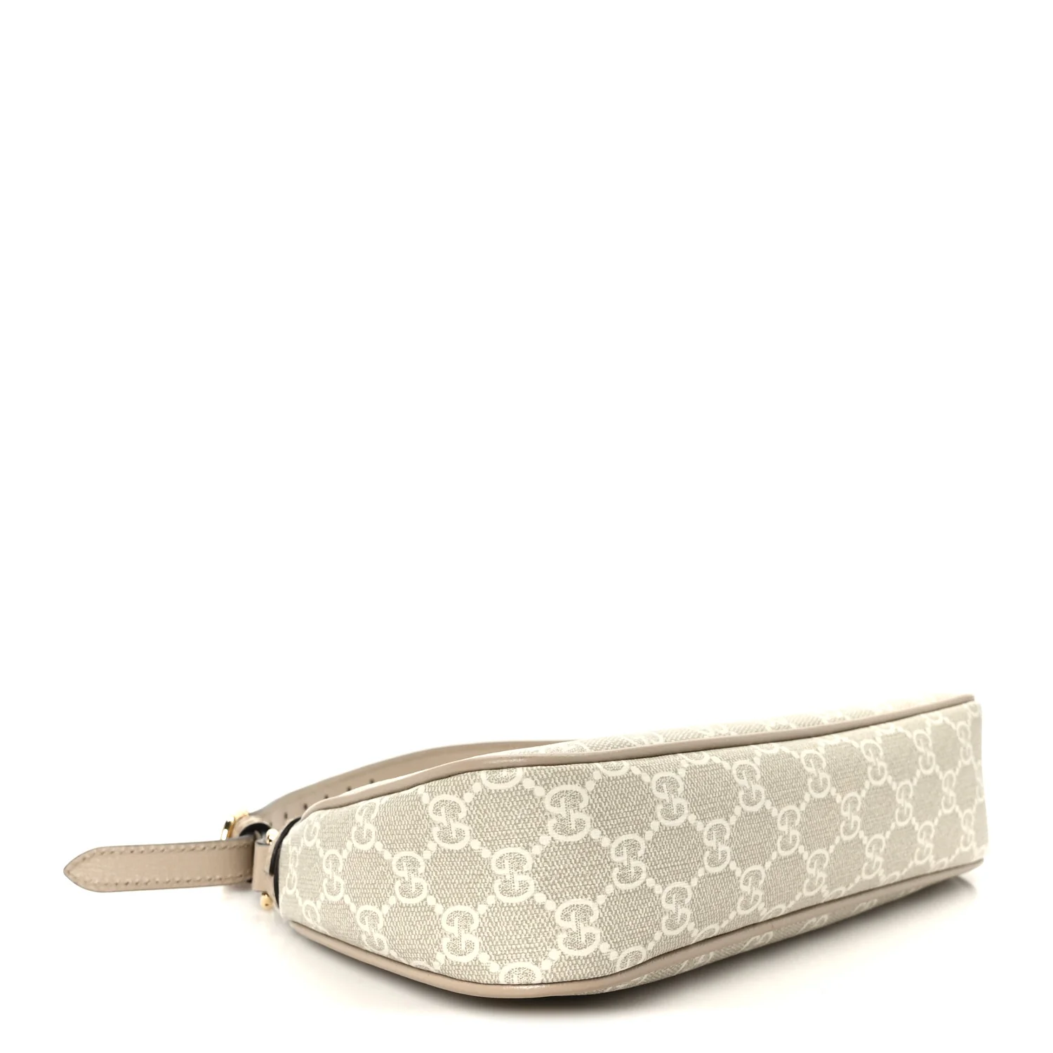 GG Supreme Monogram Textured Dollar Calfskin Small Ophidia Hobo Beige Mystic White Oatmeal - Image 4
