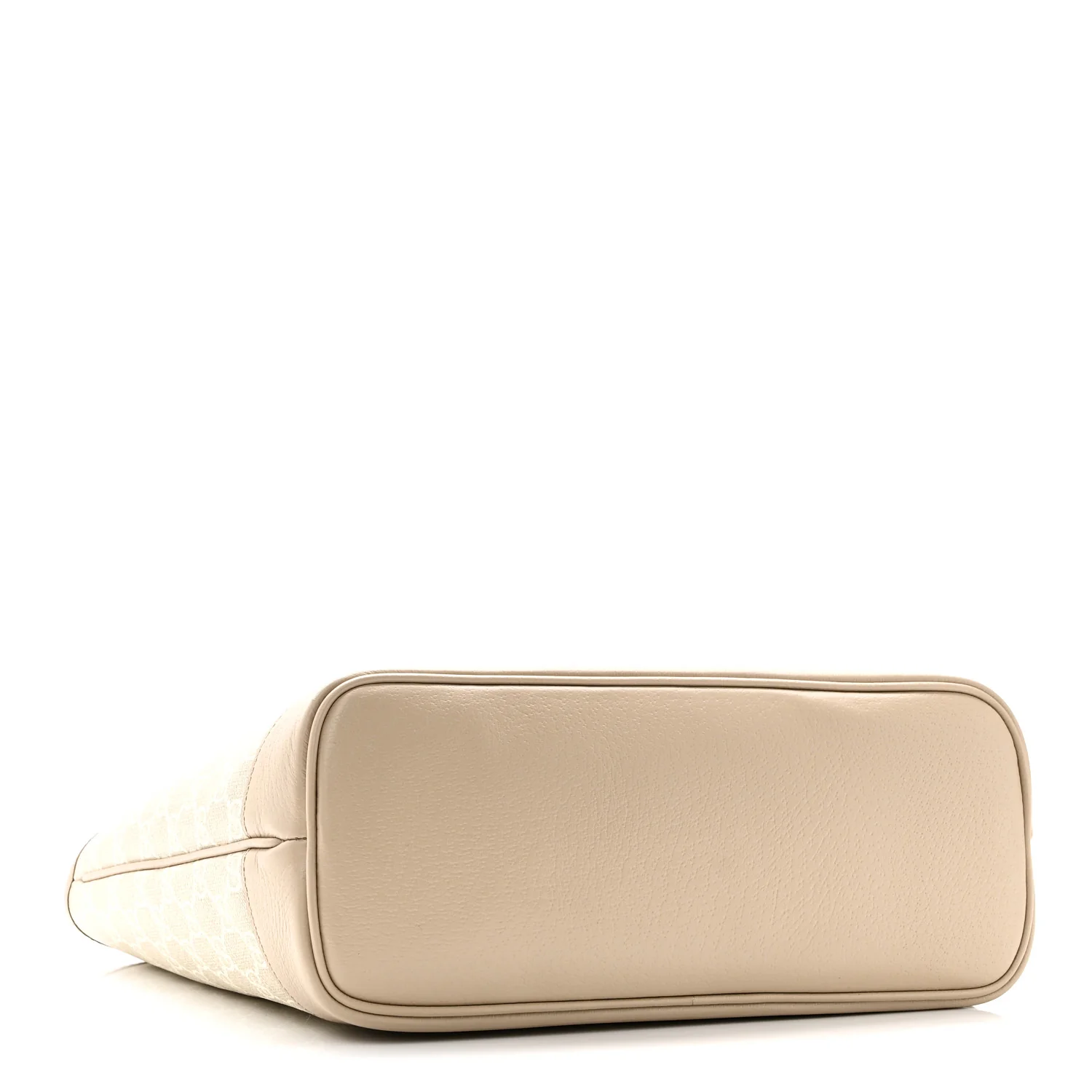 GG Supreme Monogram Textured Dollar Calfskin Small Ophidia Shoulder Tote Bag Beige Mystic White Oatmeal - Image 4
