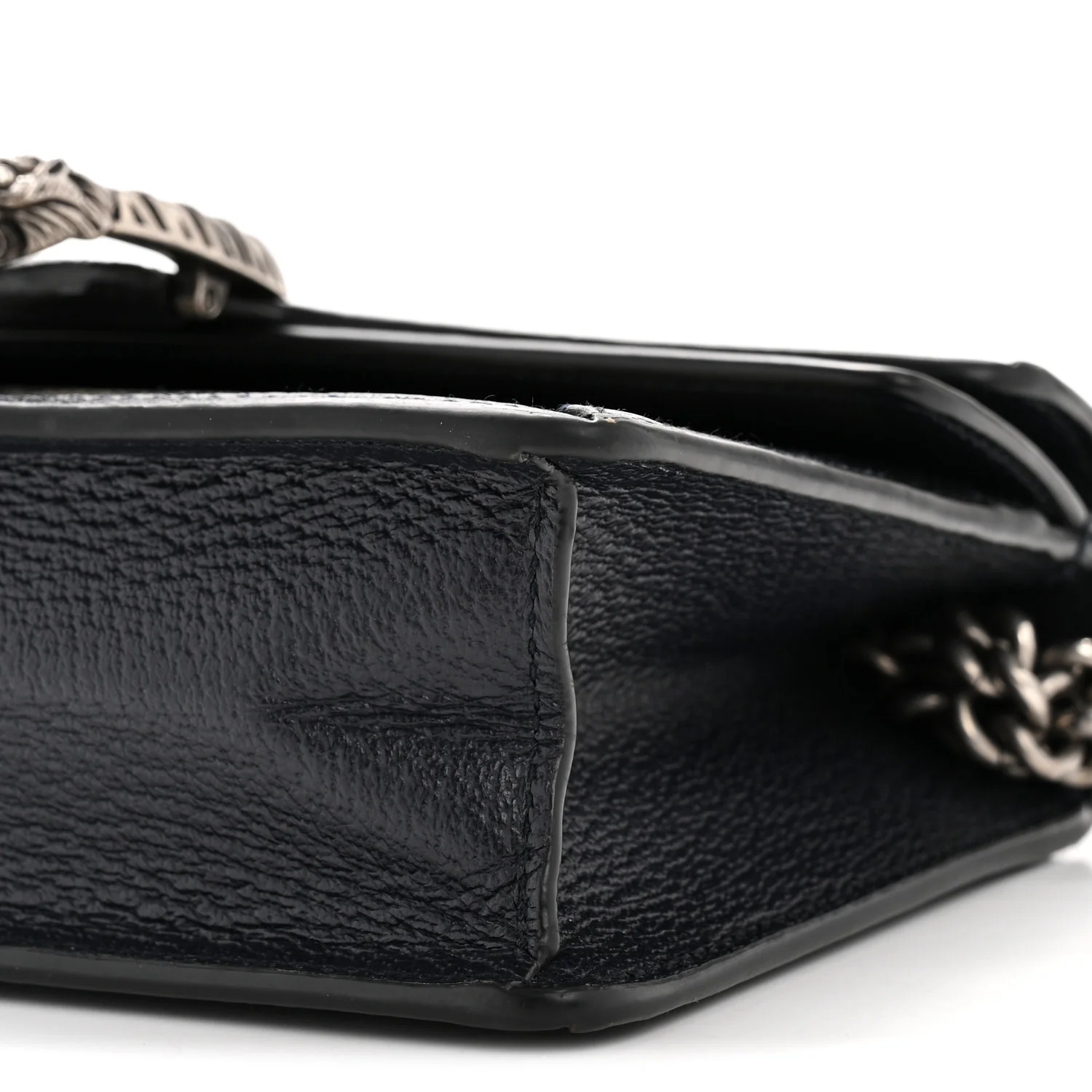 GG Supreme Monogram Textured Dollar Calfskin Small Rectangular Dionysus Shoulder Bag Beige Blue - Image 9