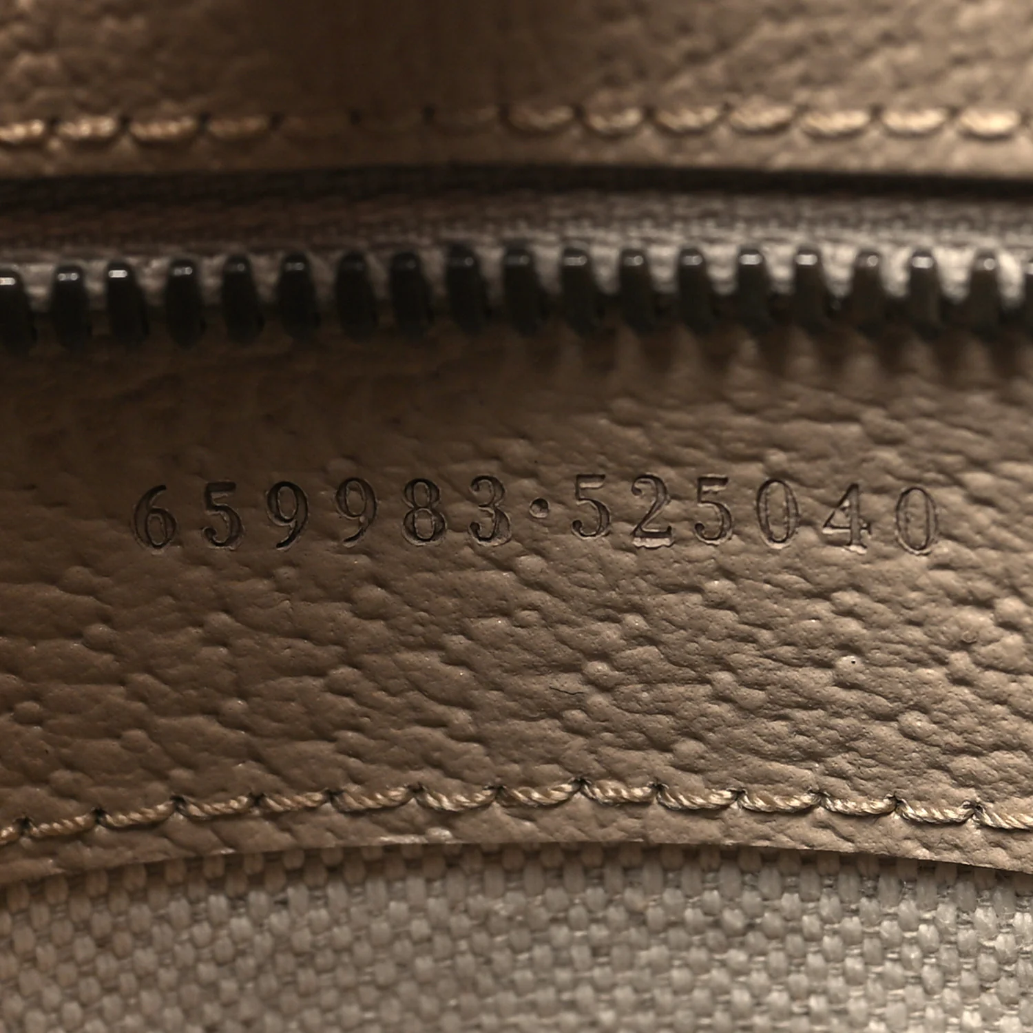 GG Supreme Monogram Textured Dollar Calfskin Small Retro Interlocking G Tote Bag Beige Mystic White Oatmeal - Image 7