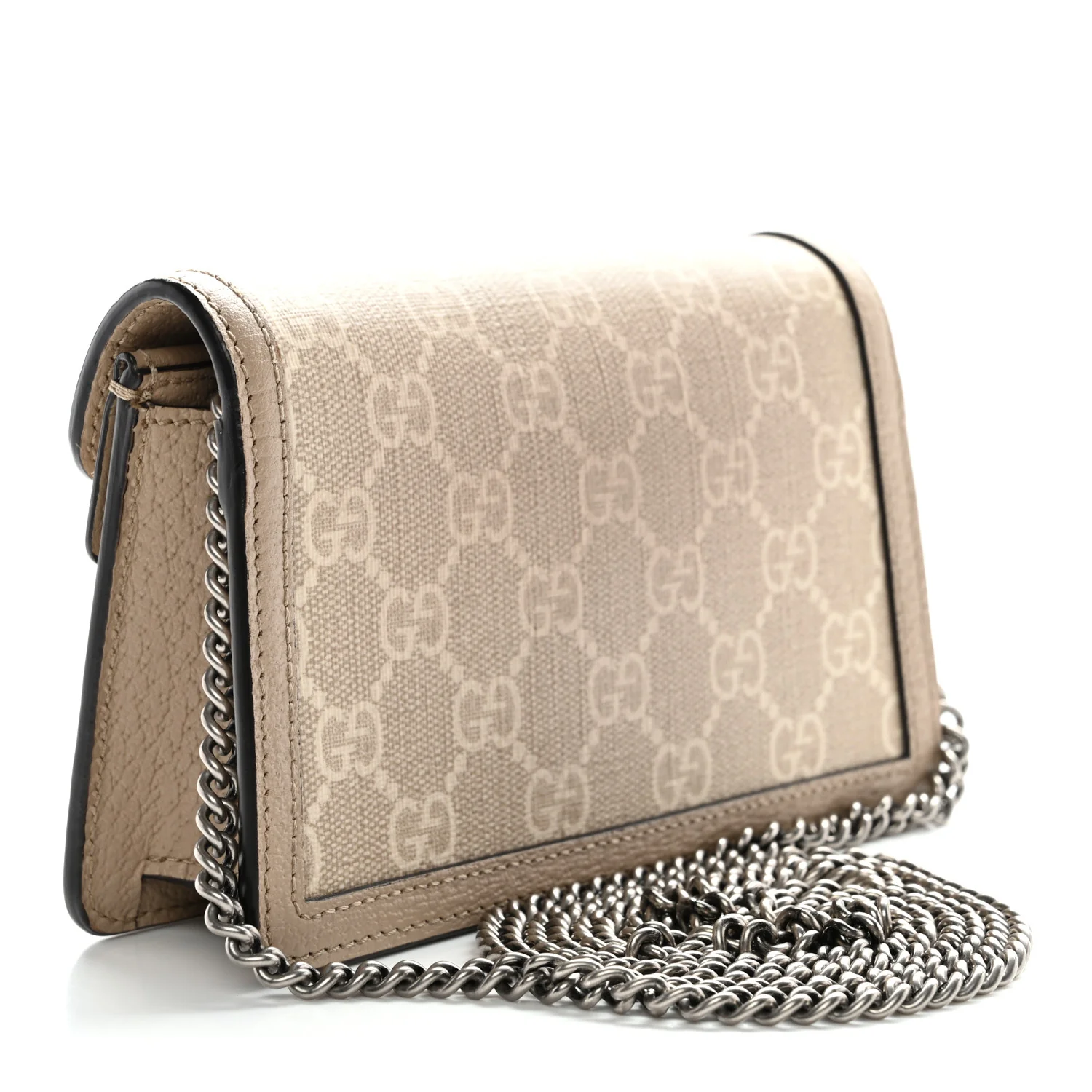 GG Supreme Monogram Textured Dollar Calfskin Super Mini Dionysus Shoulder Bag Beige Mystic White Oatmeal - Image 3