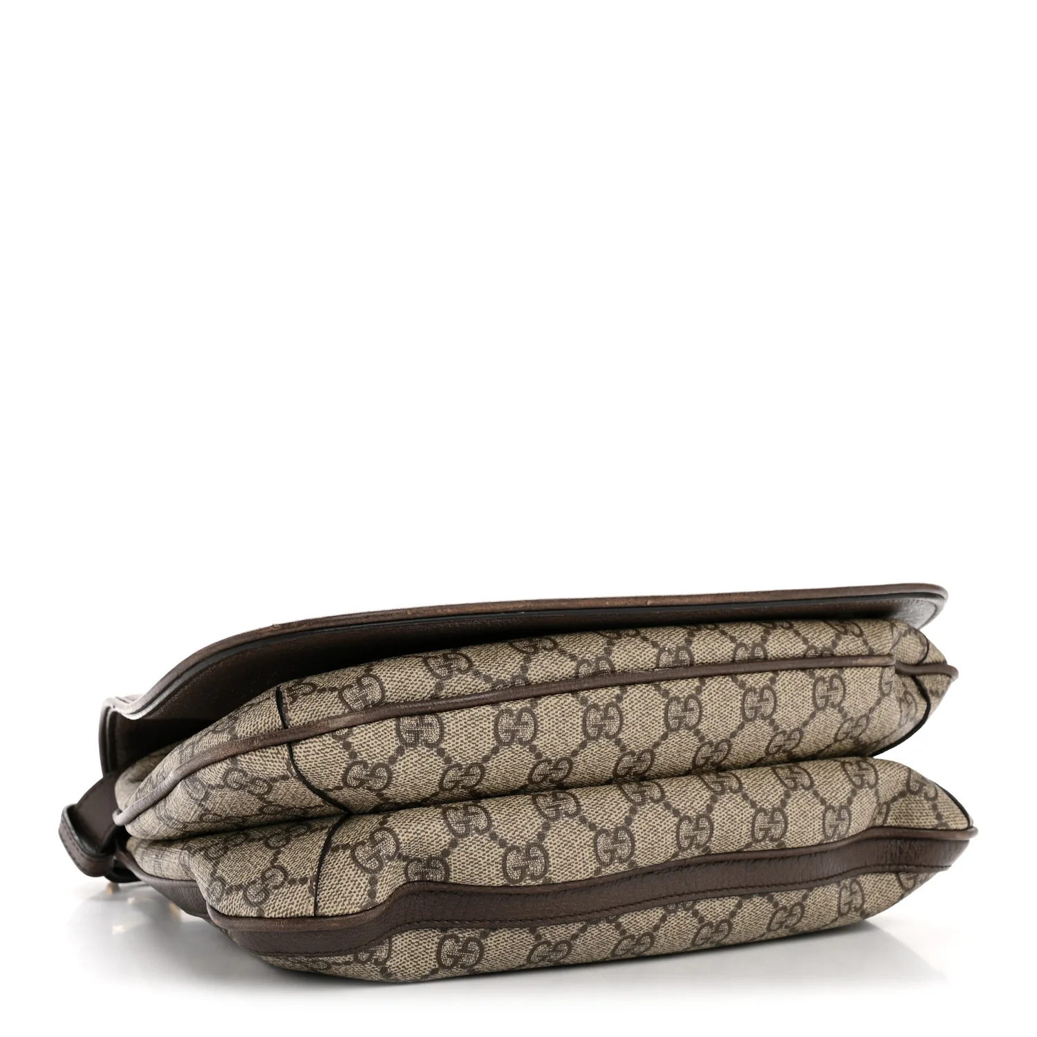 GG Supreme Monogram Textured Dollar Calfskin Web Medium Blondie Shoulder Flap Bag Beige Ebony New Acero - Image 4
