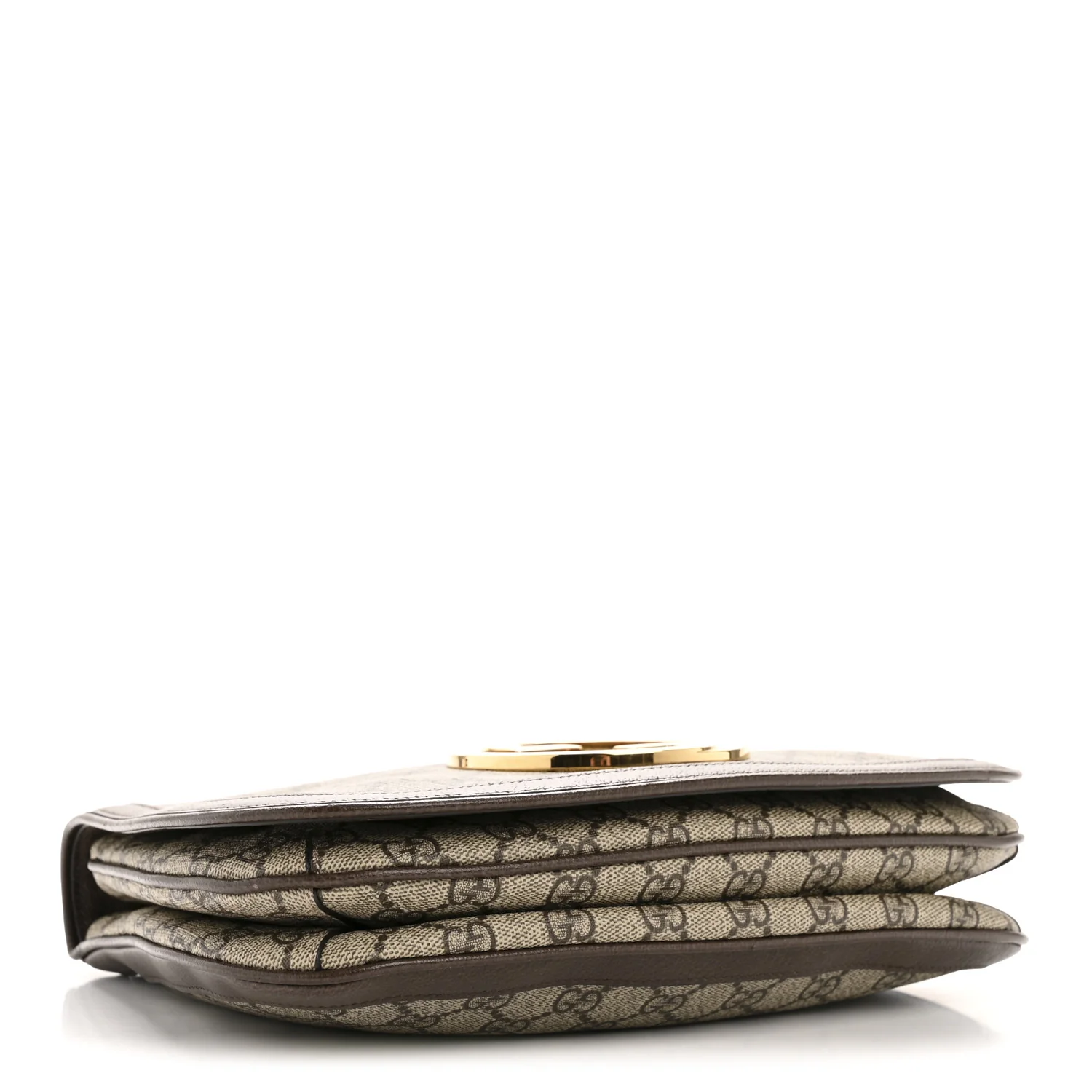 GG Supreme Monogram Textured Dollar Calfskin Web Medium Blondie Top Handle Shoulder Flap Bag Beige Ebony New Acero - Image 4