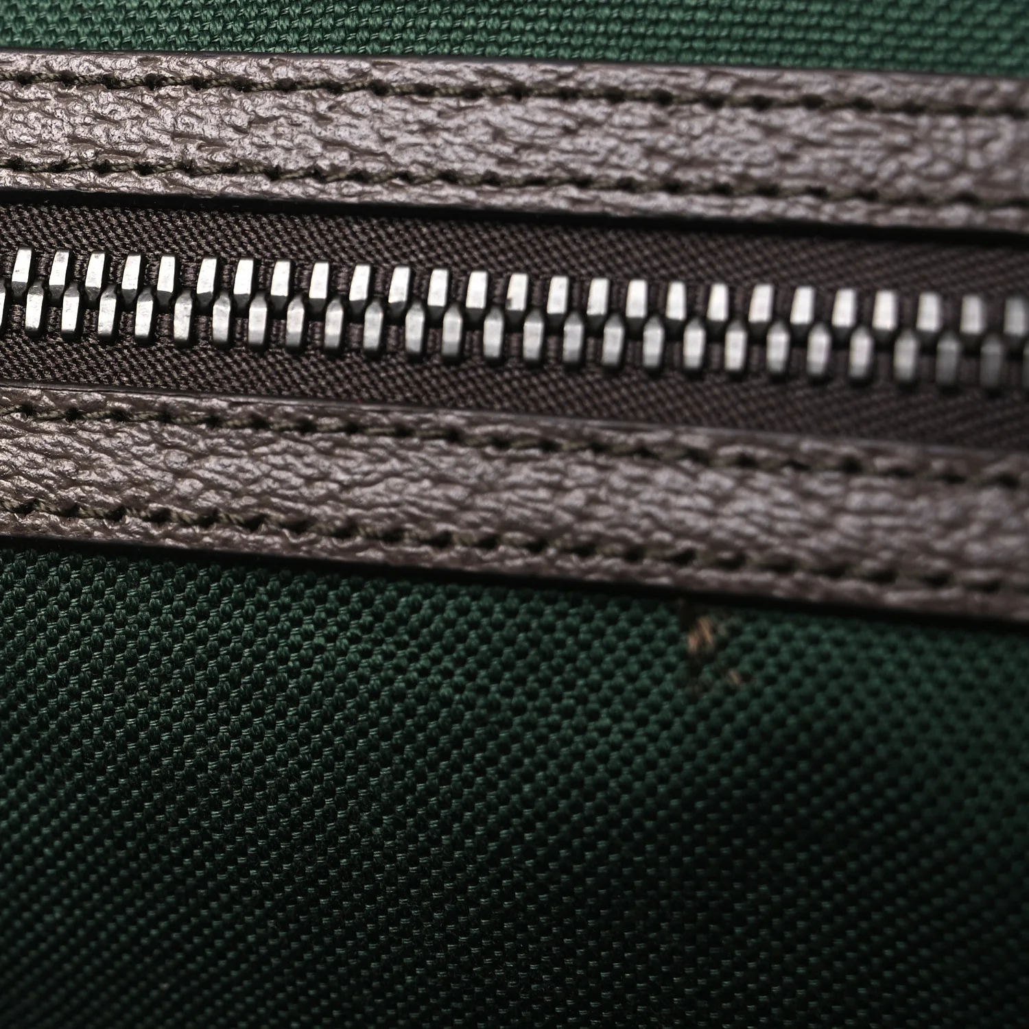 GG Supreme Monogram Textured Dollar Calfskin Web Medium Savoy Duffle Bag Beige Dark Brown - Image 12