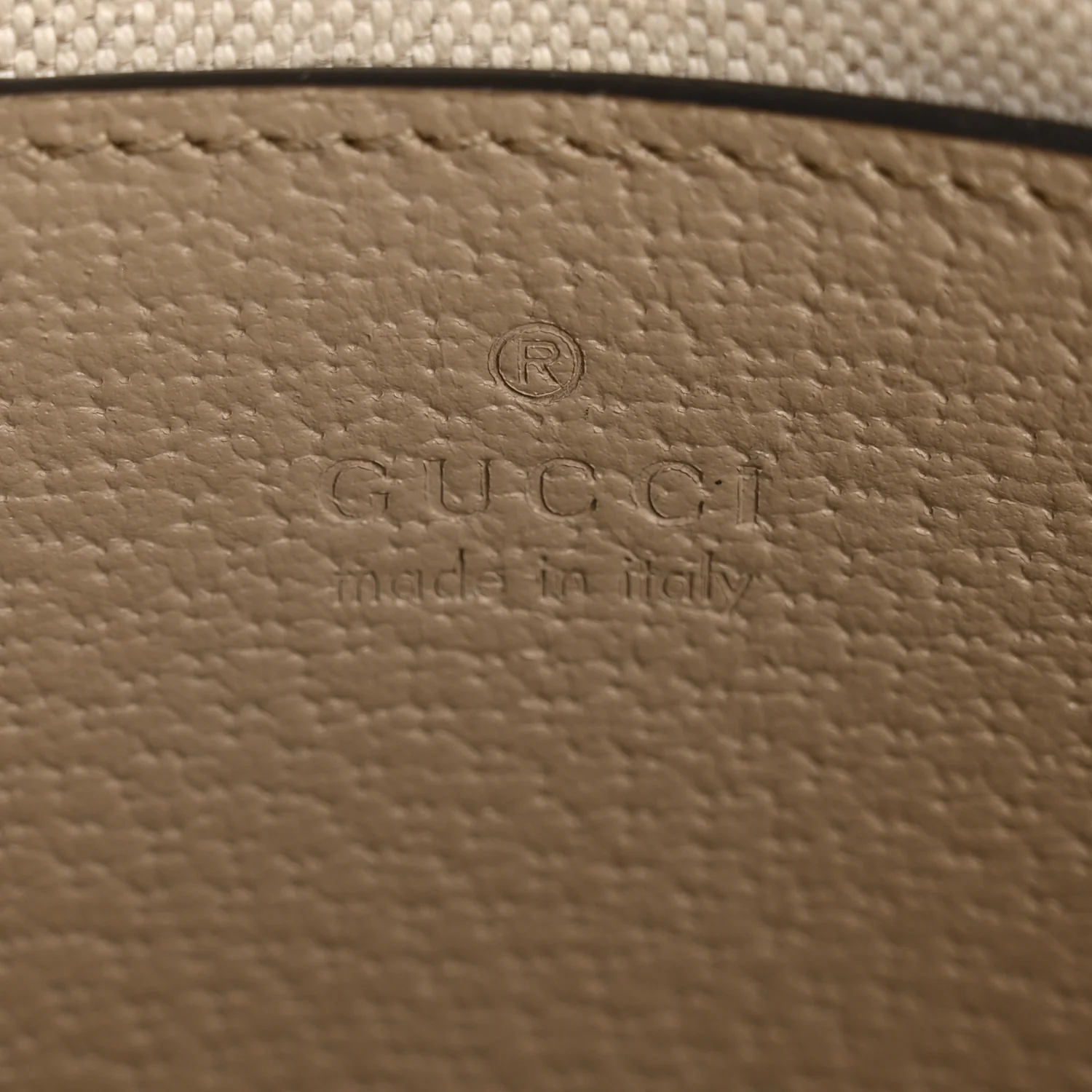 GG Supreme Monogram Textured Dollar Calfskin Web Mini Horsebit 1955 Shoulder Bag Beige Mystic White Oatmeal - Image 6