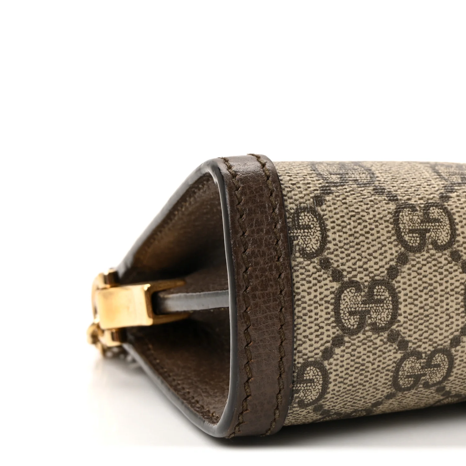 GG Supreme Monogram Textured Dollar Calfskin Web Mini Ophidia Chain Shoulder Bag Beige Ebony New Acero - Image 9