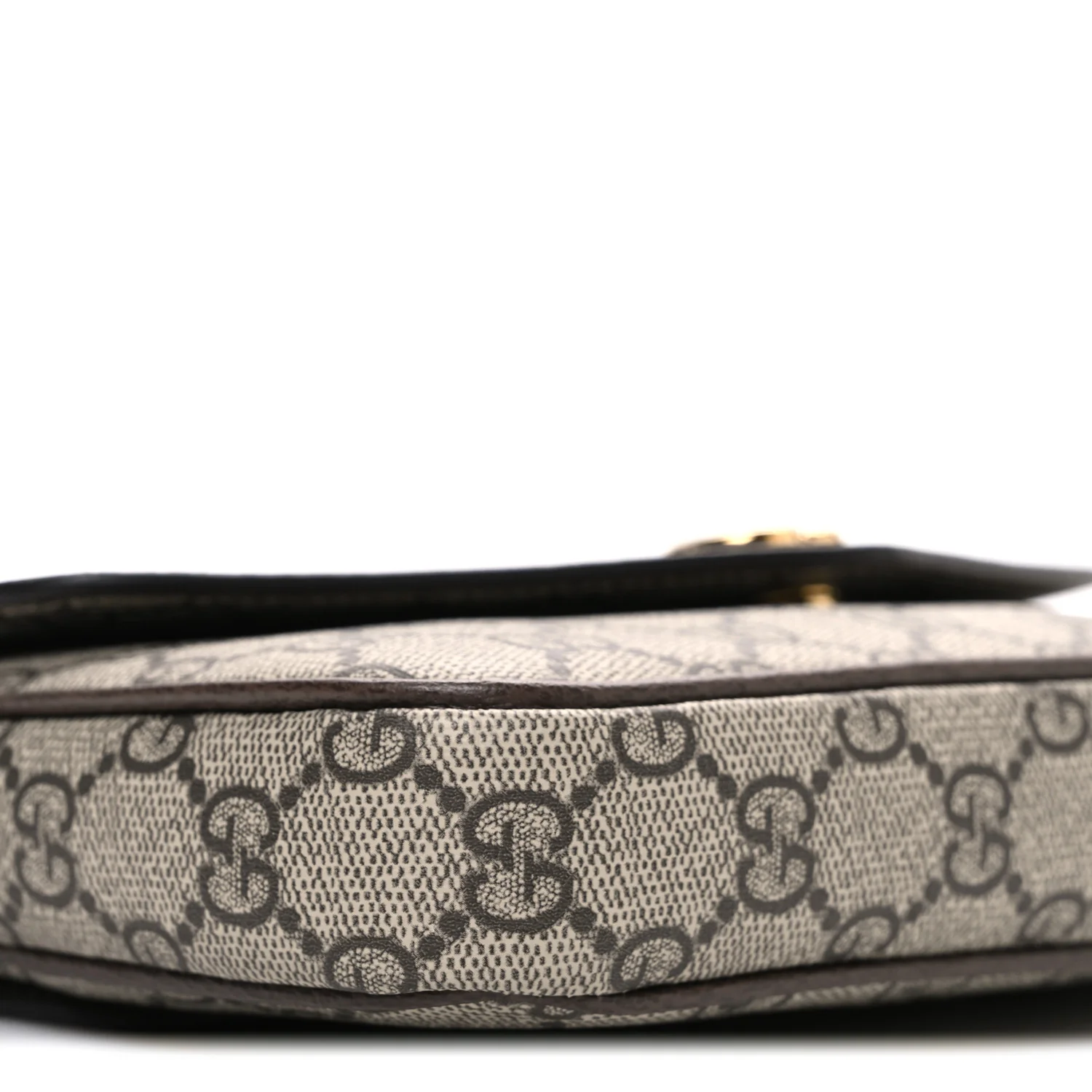GG Supreme Monogram Textured Dollar Calfskin Web Mini Ophidia Envelope Shoulder Bag Beige Ebony New Acero - Image 9