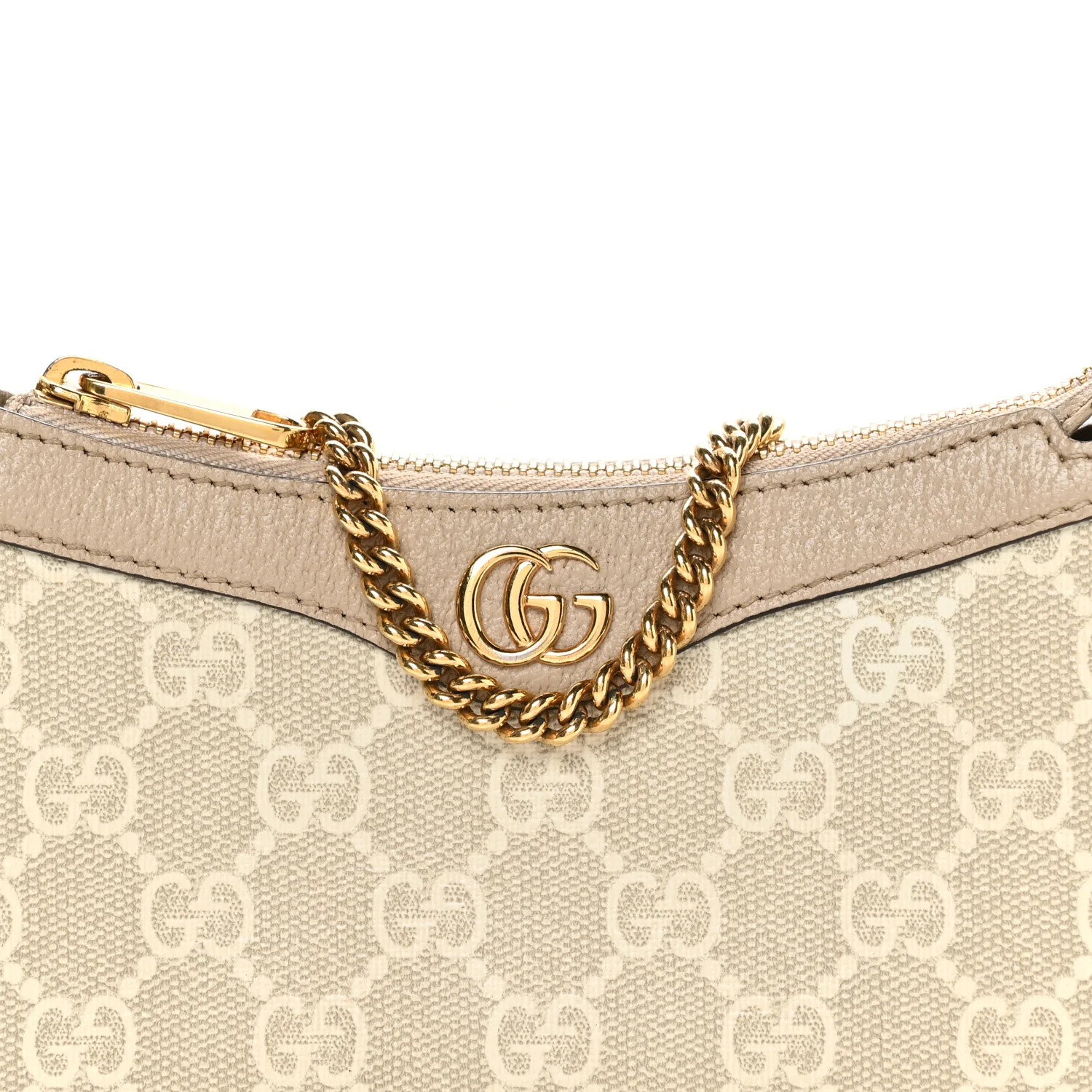 GG Supreme Monogram Textured Dollar Calfskin Web Mini Ophidia GG Handbag Beige Mystic White Oatmeal - Image 8