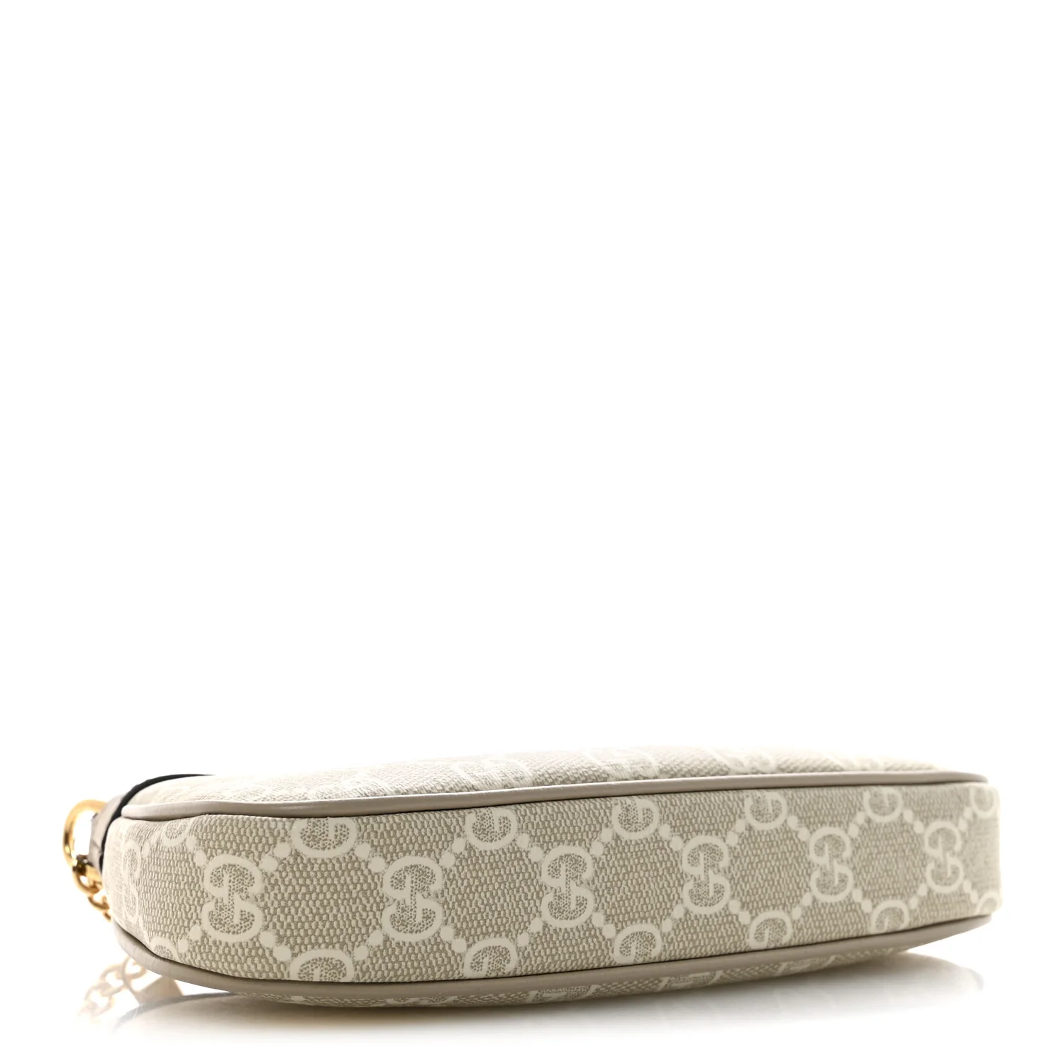 GG Supreme Monogram Textured Dollar Calfskin Web Mini Ophidia GG Handbag Beige Mystic White Oatmeal - Image 4