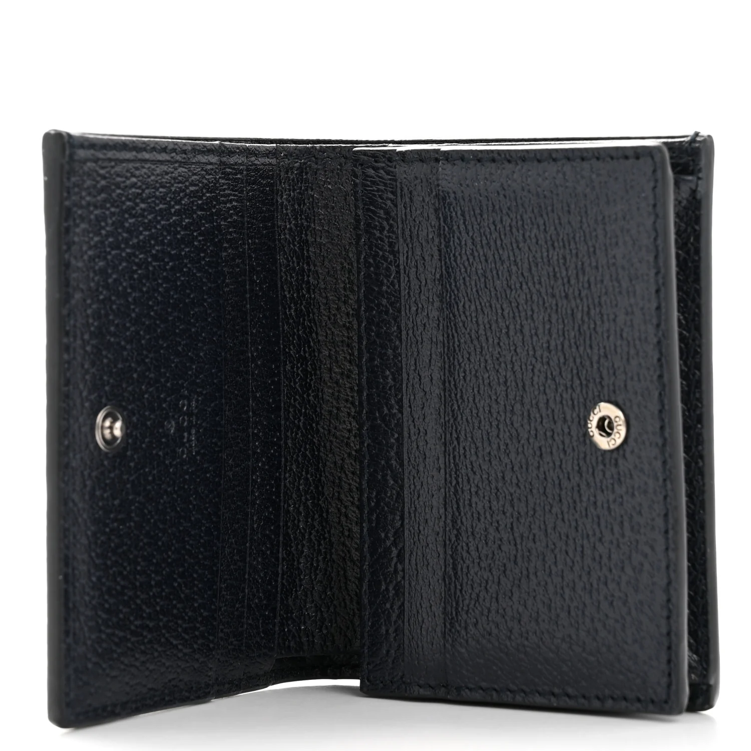 GG Supreme Monogram Textured Dollar Calfskin Web Ophidia Card Case Beige Blue - Image 5