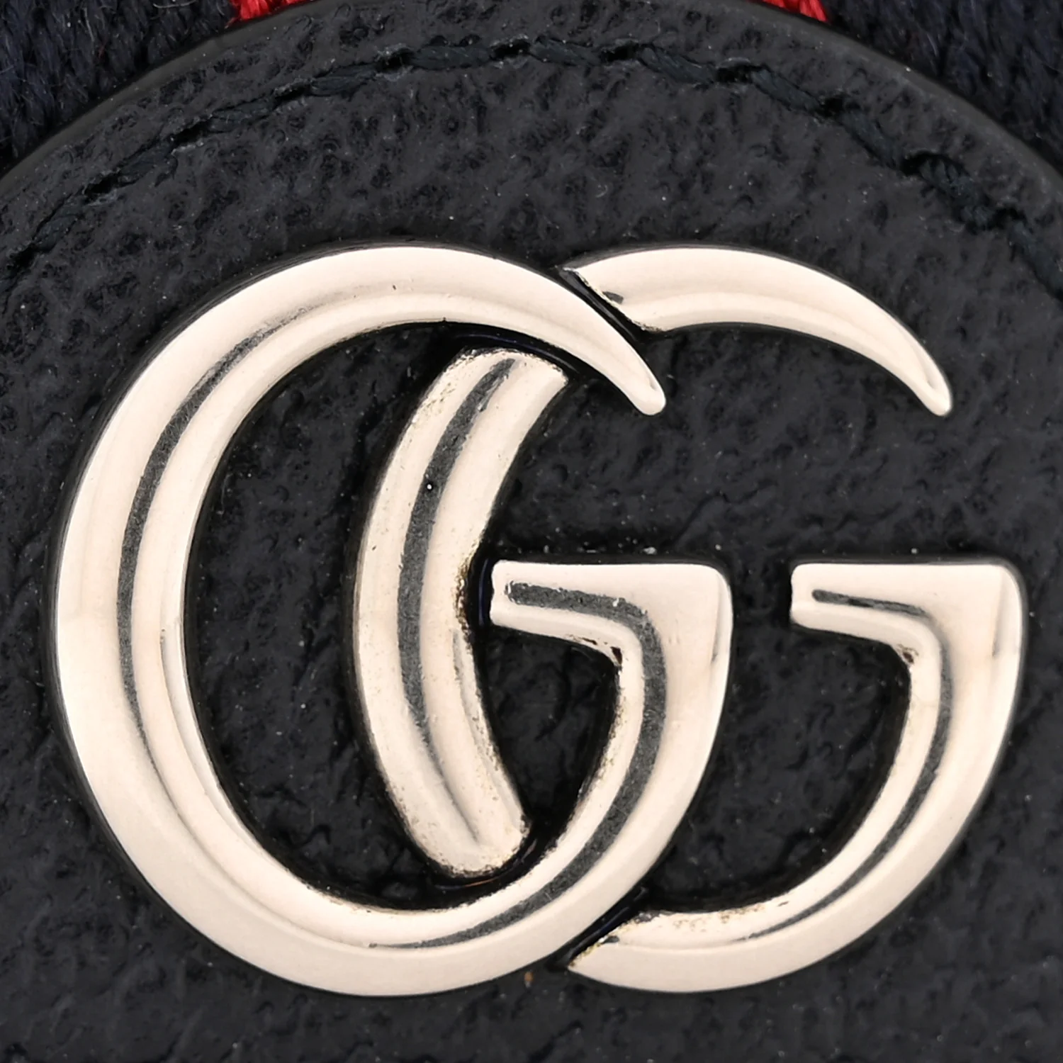 GG Supreme Monogram Textured Dollar Calfskin Web Ophidia Card Case Beige Blue - Image 8